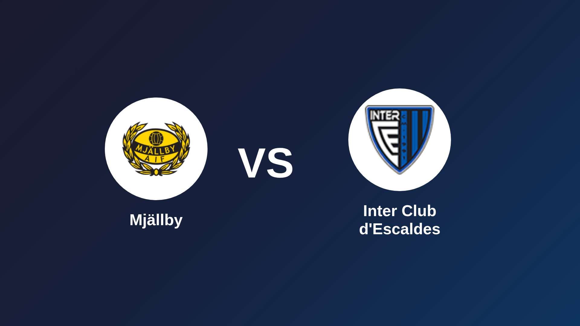 Mjällby vs Inter Club d'Escaldes