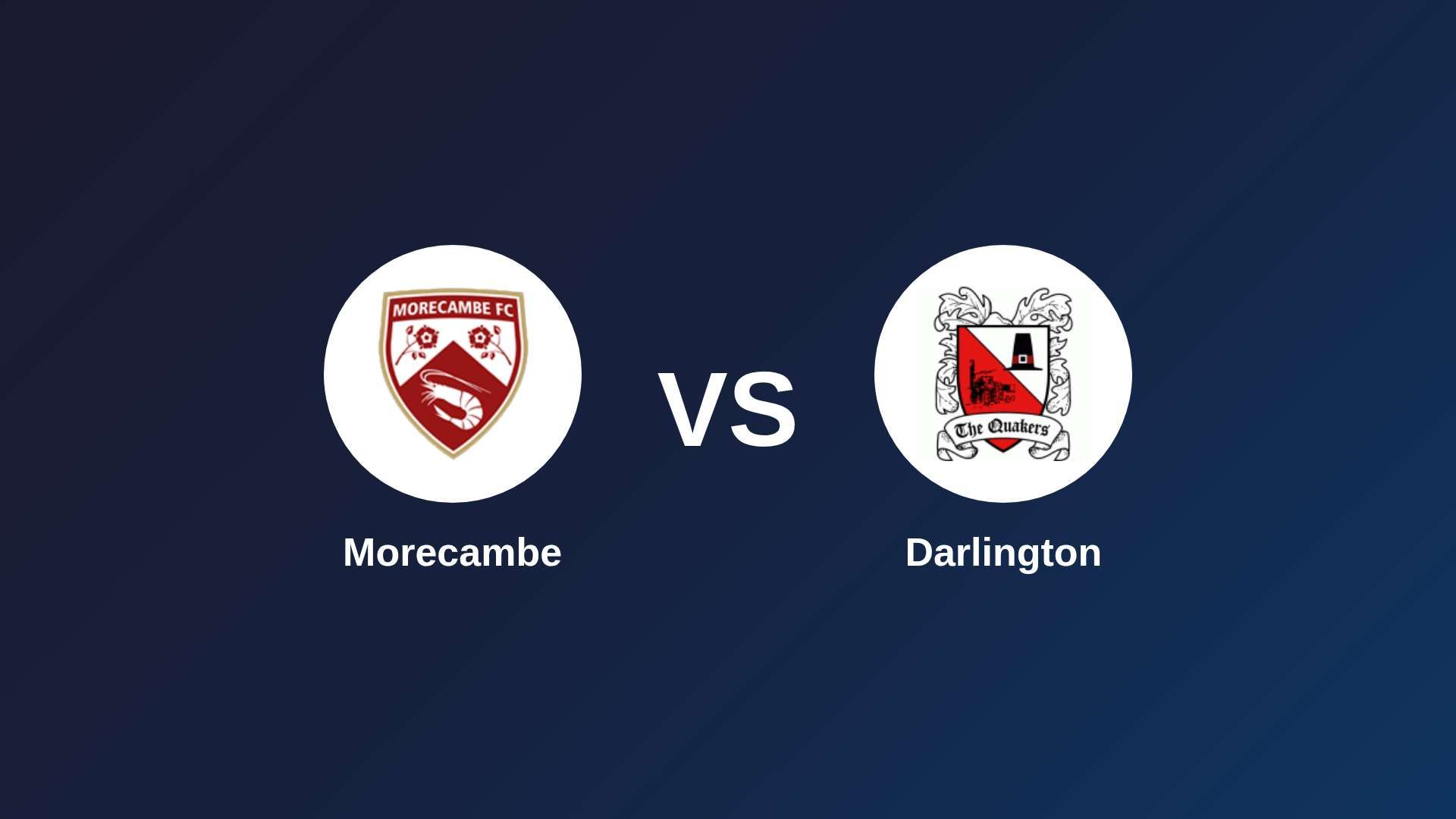 Morecambe vs Darlington