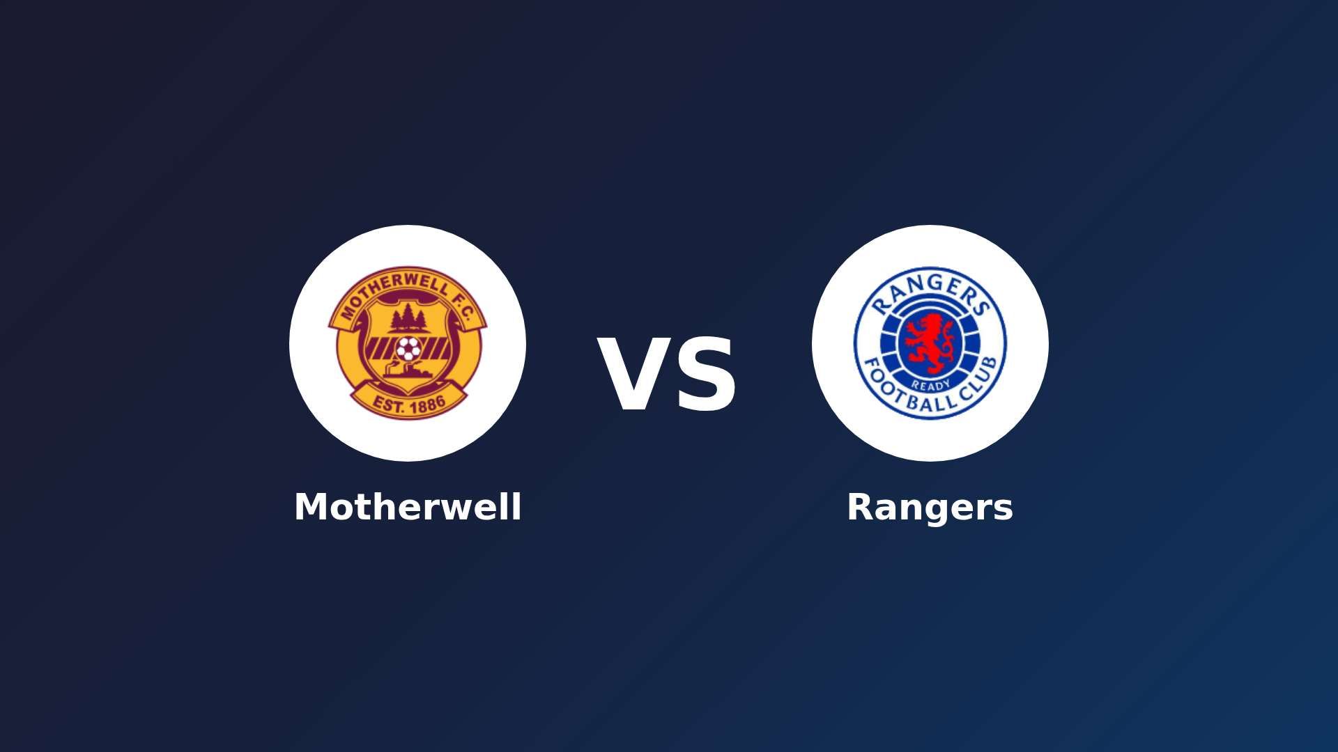 Motherwell vs Rangers