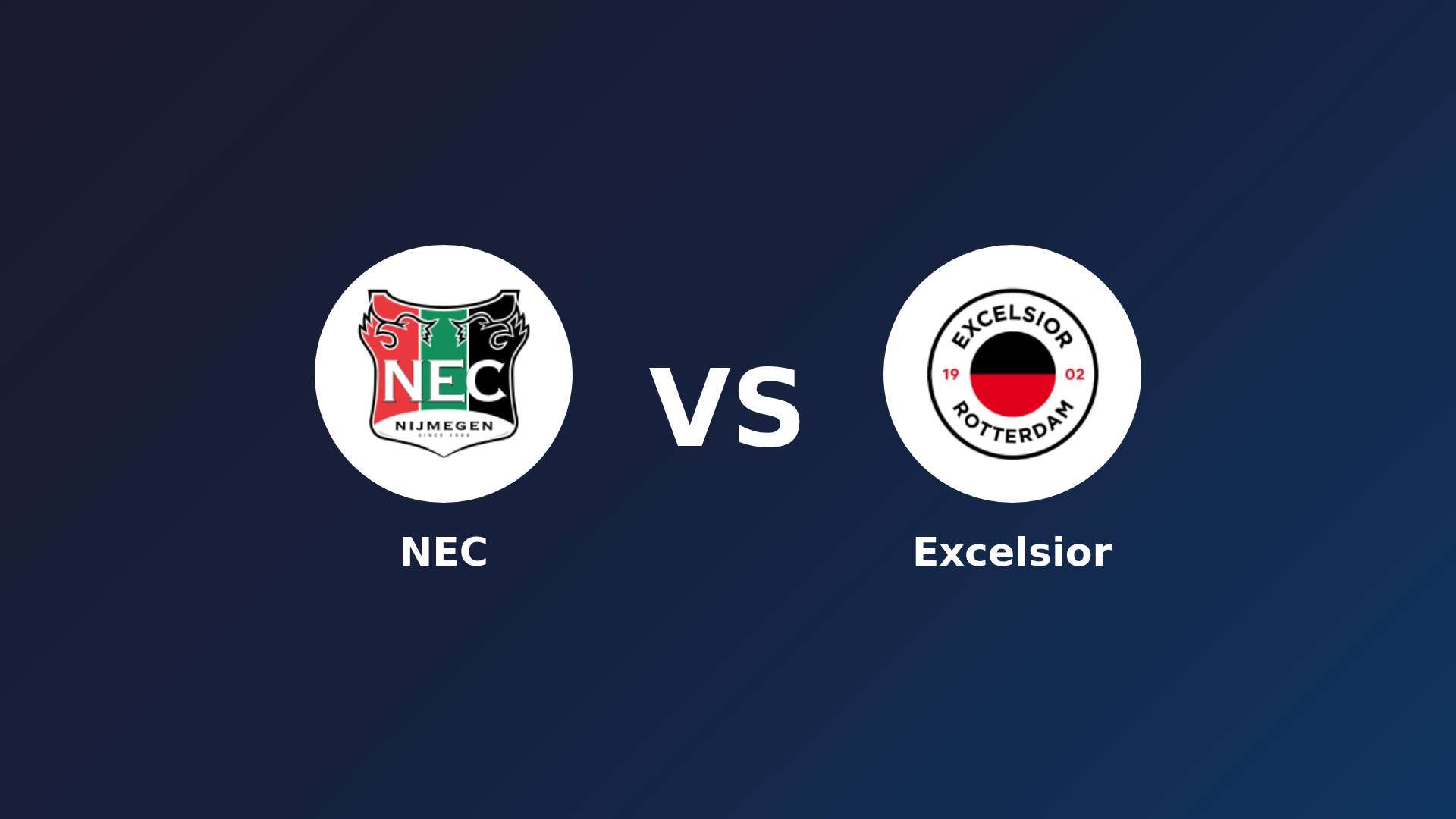 NEC Nijmegen vs Excelsior