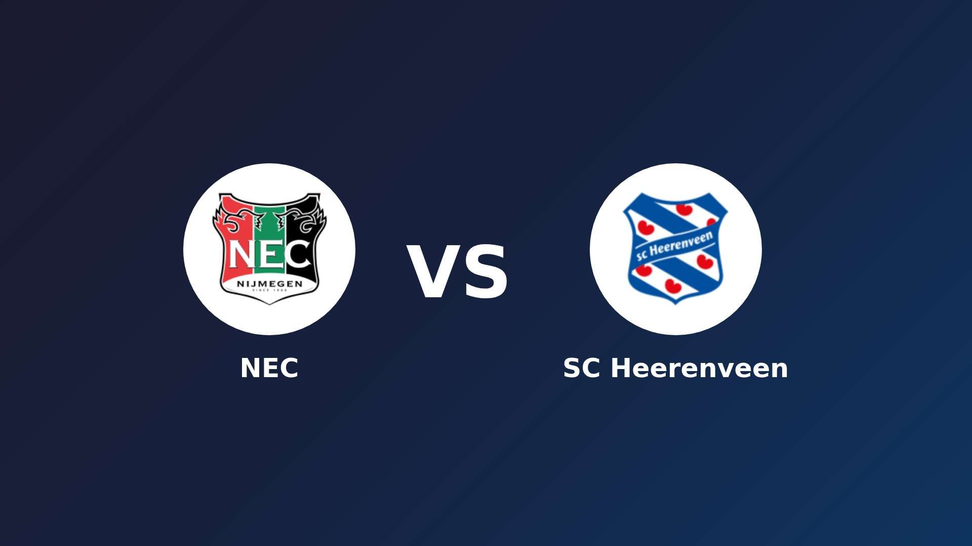 NEC Nijmegen vs SC Heerenveen