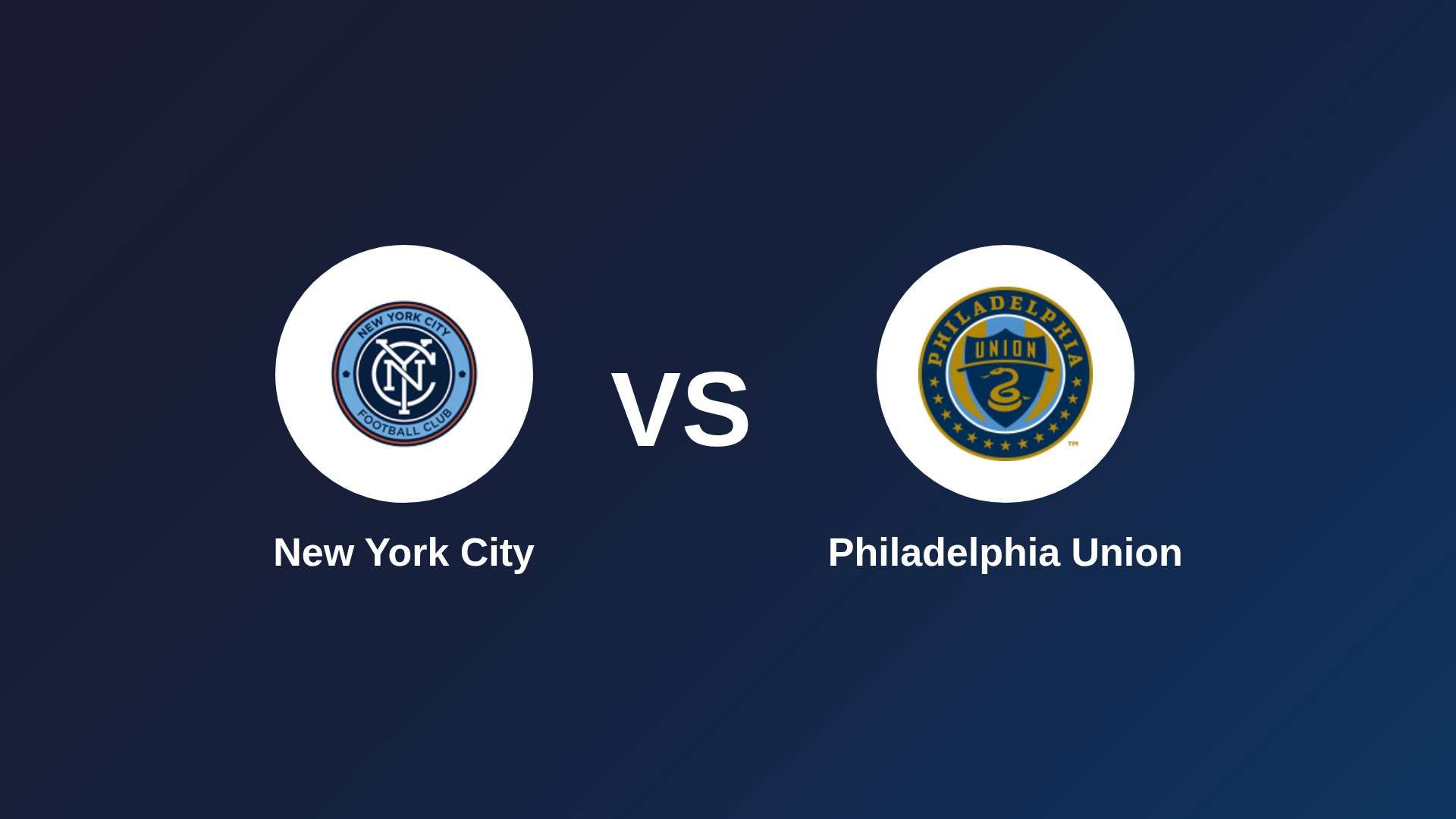 New York City vs Philadelphia Union
