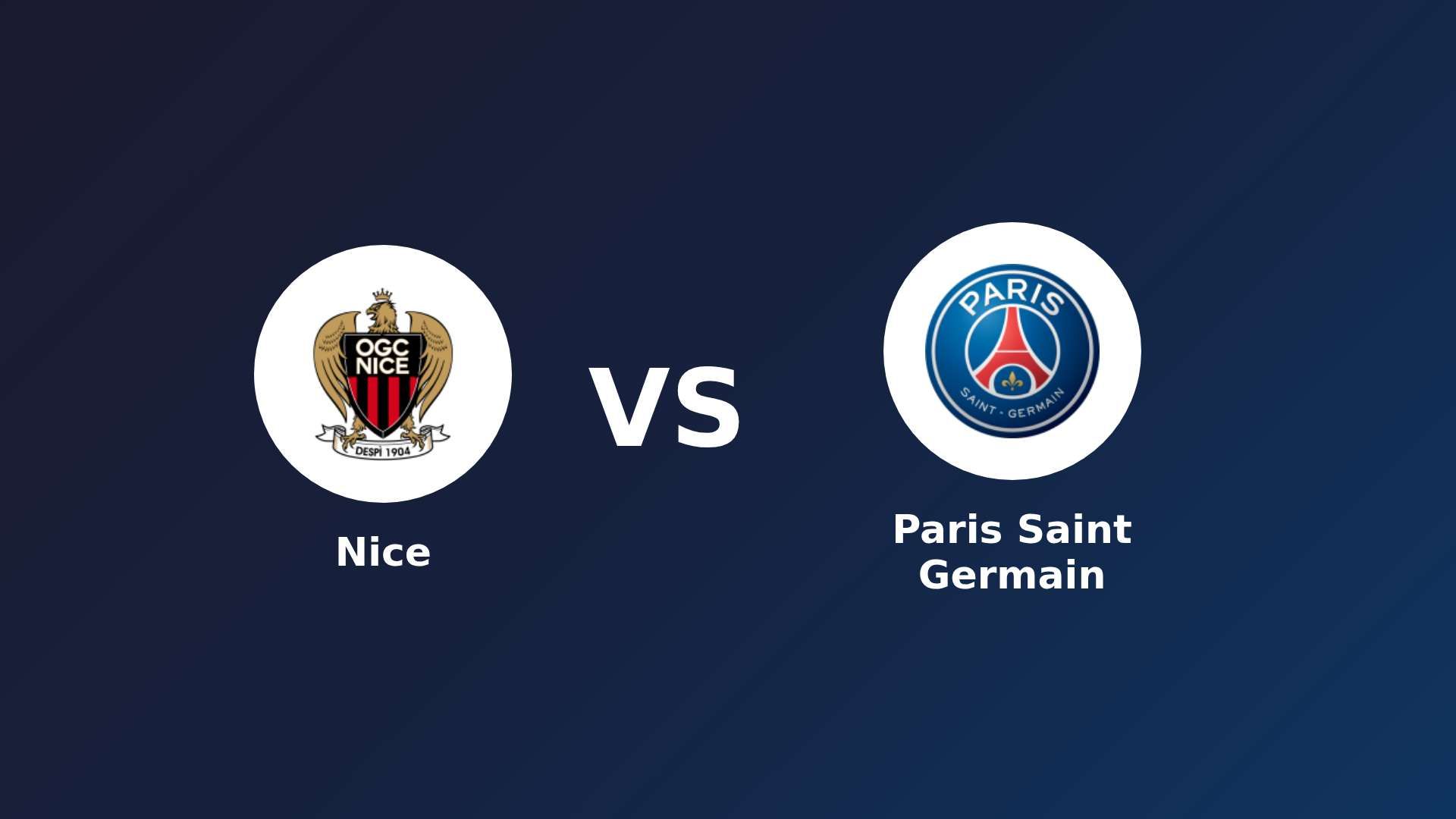 Nice vs Paris Saint Germain