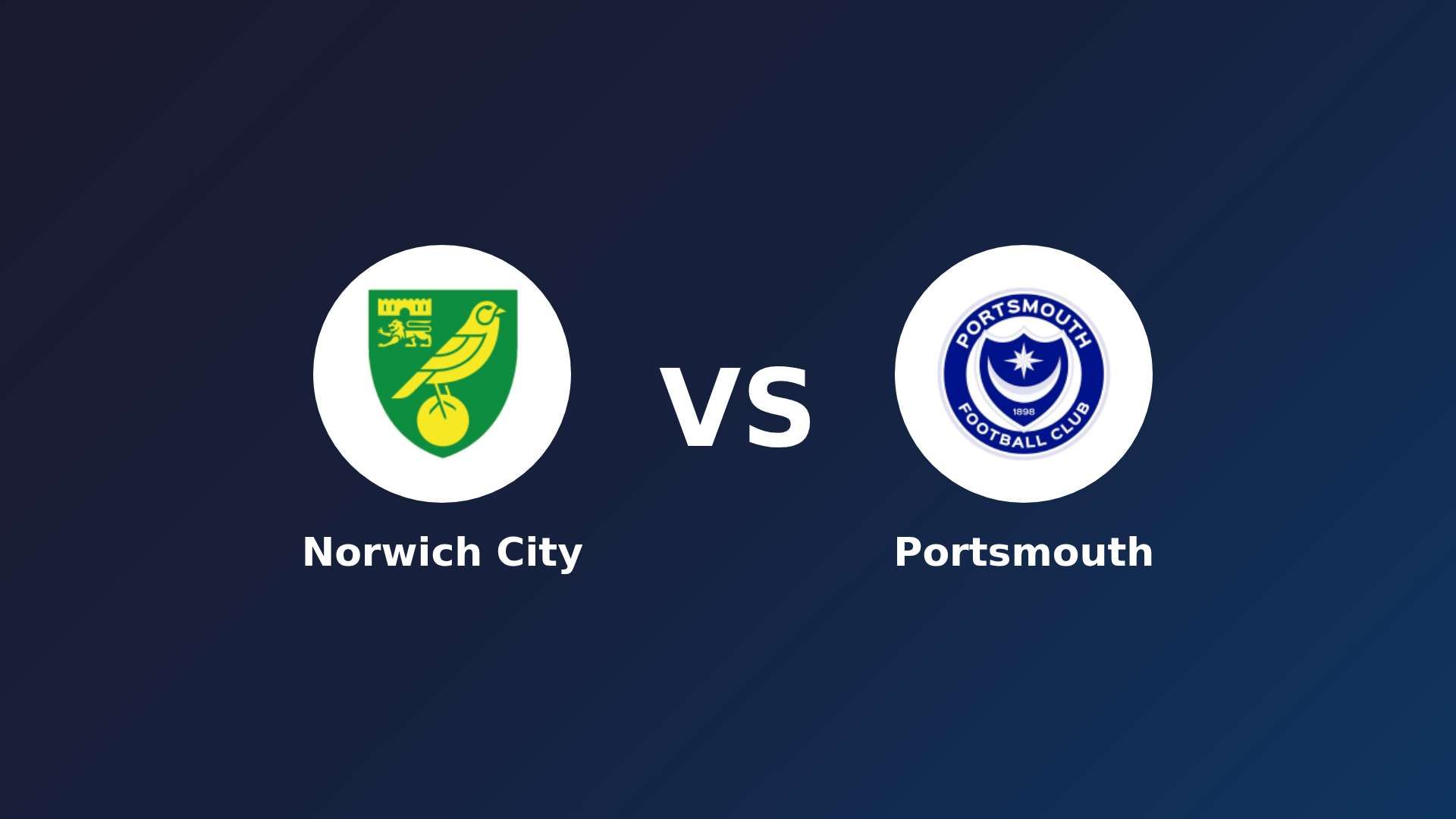 Norwich City vs Portsmouth