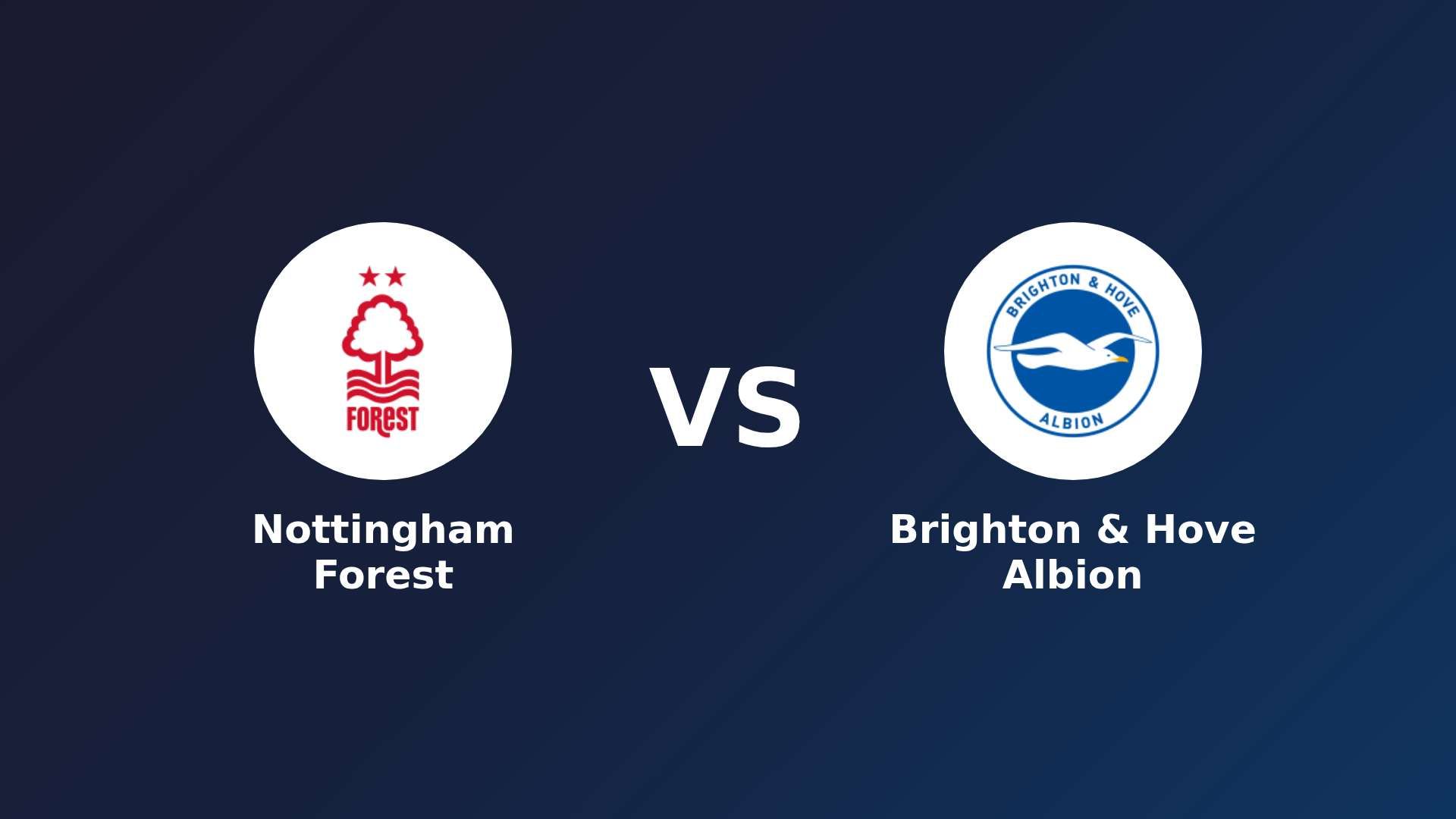 Nottingham Forest vs Brighton & Hove Albion