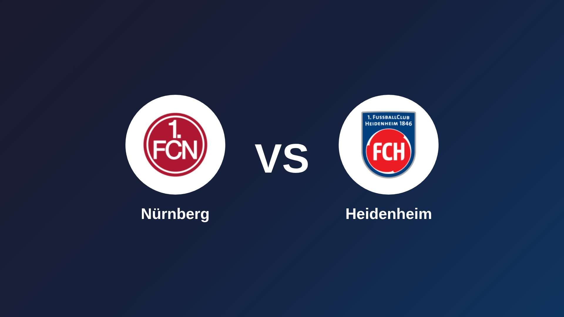 Nürnberg vs Heidenheim