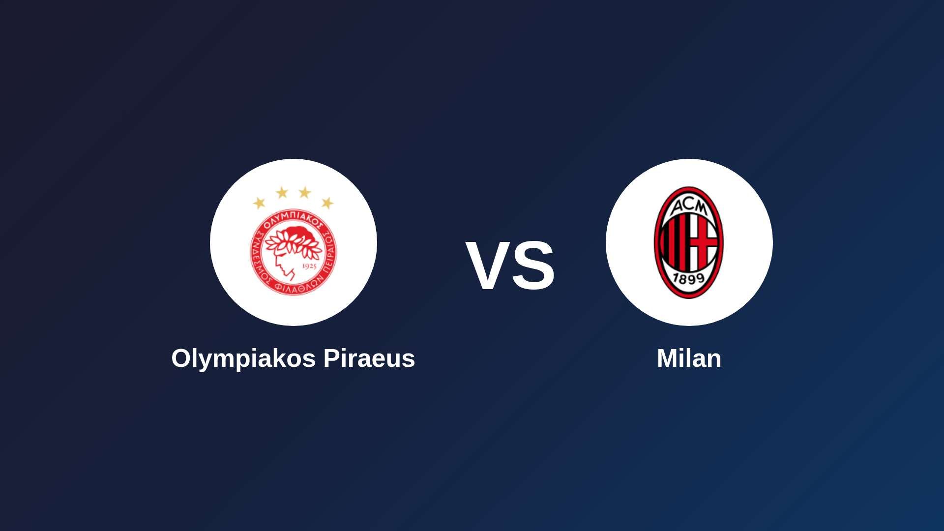 Olympiacos F.C. vs AC Milan