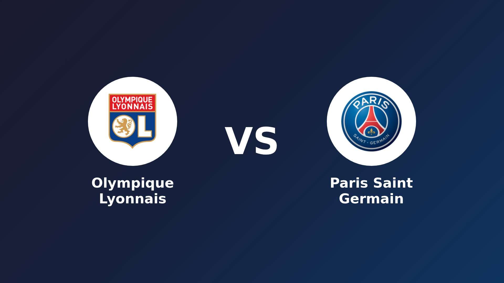 Olympique Lyonnais vs Paris Saint Germain