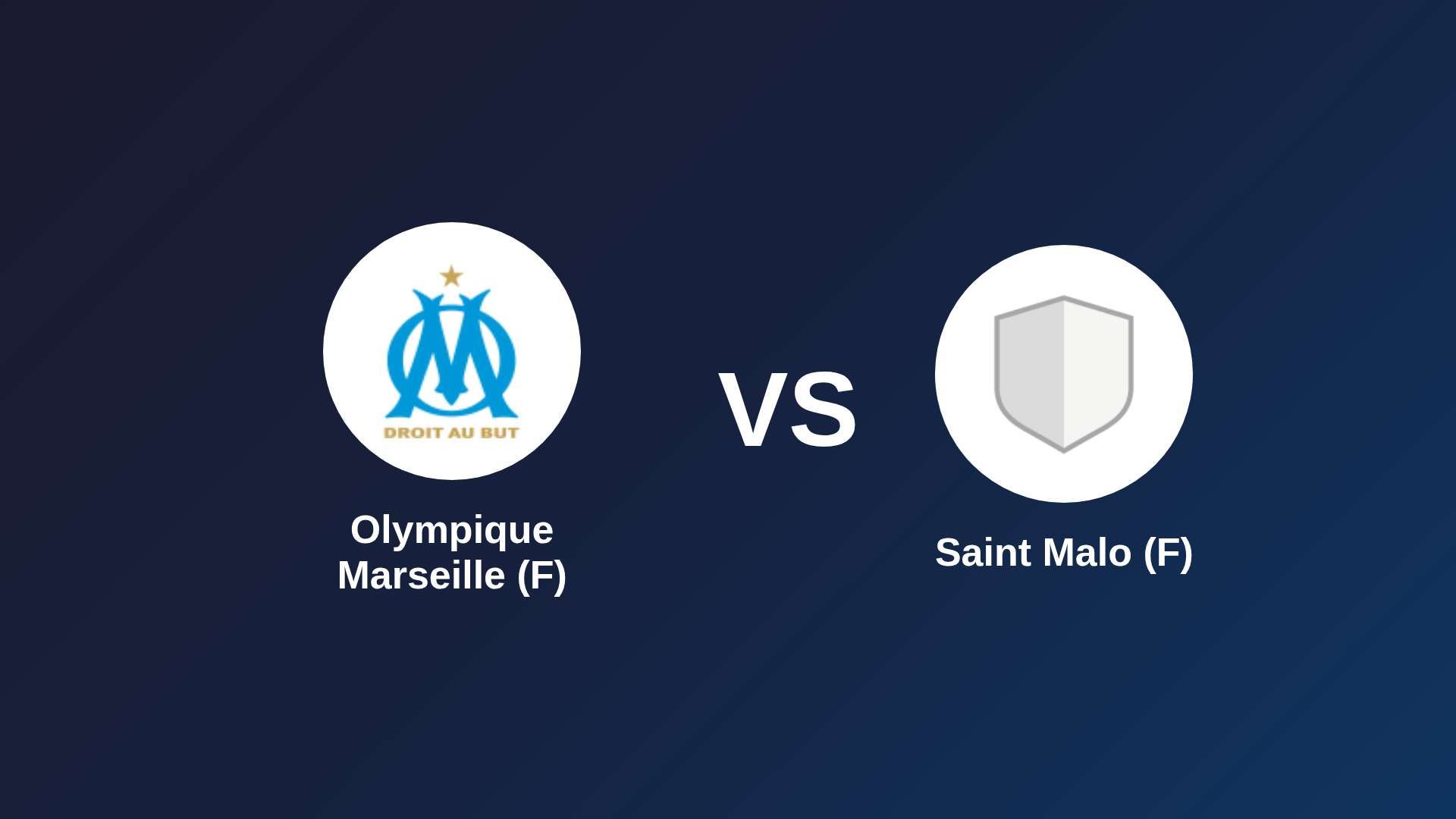 Olympique Marseille (F) vs Saint Malo (F)