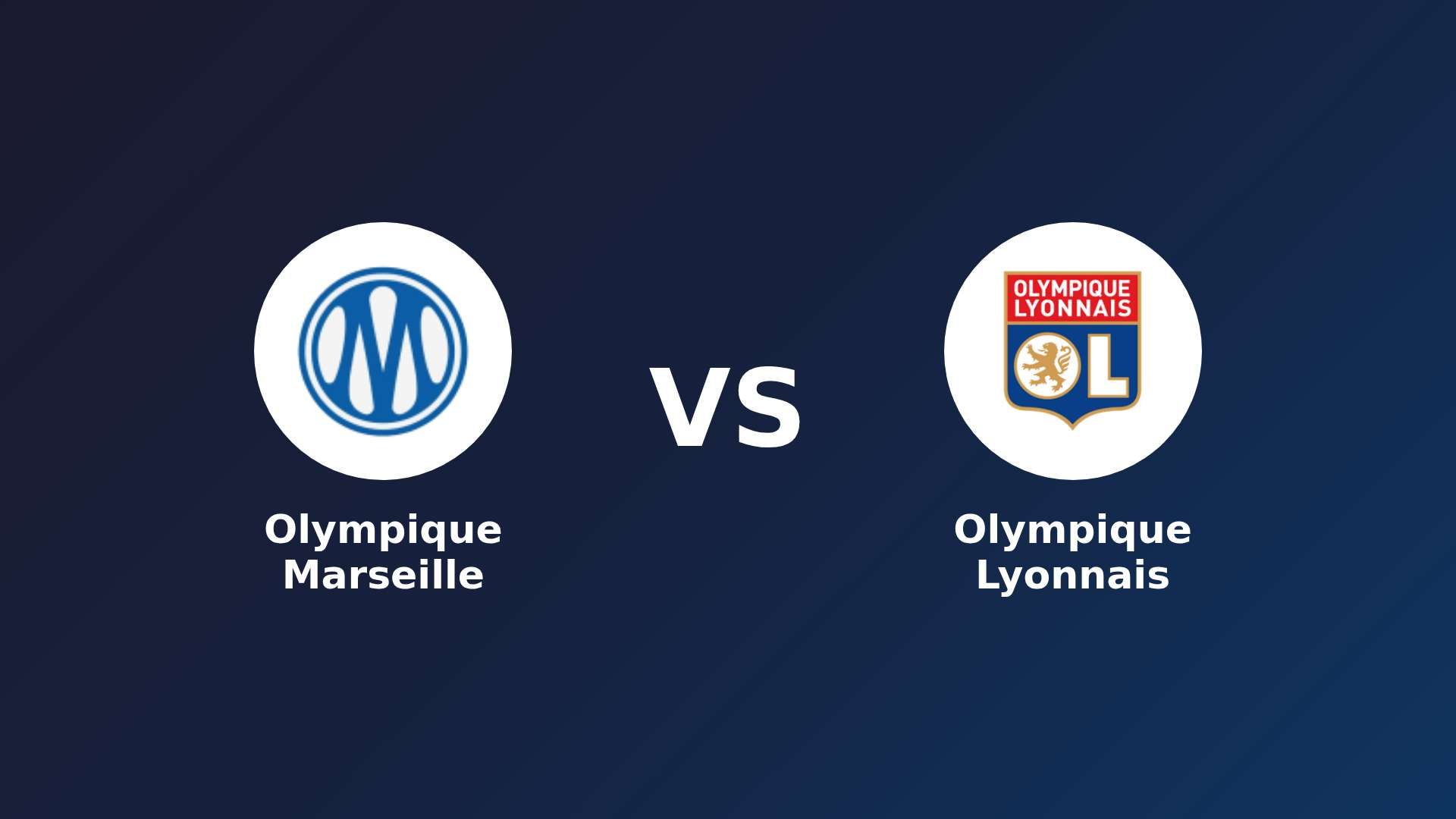Olympique Marseille vs Olympique Lyonnais