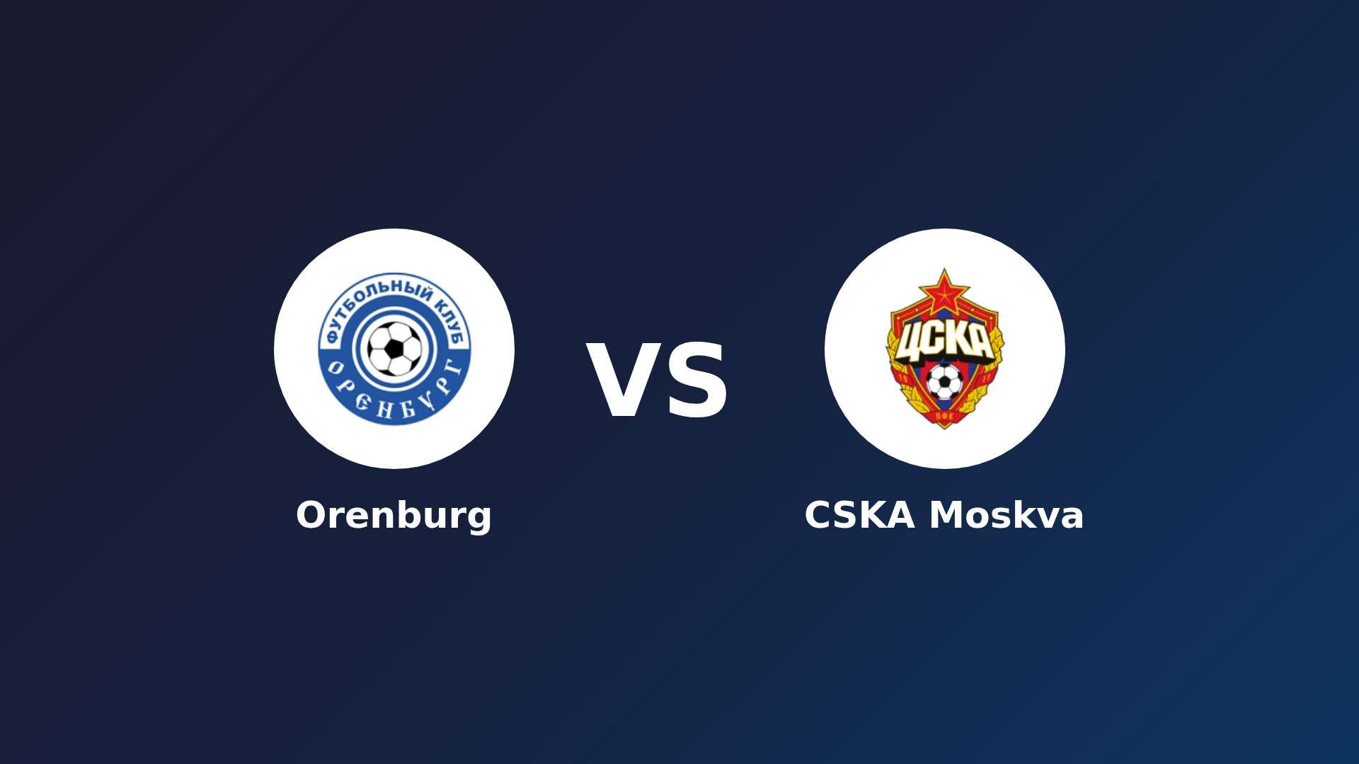 Orenburg vs CSKA Moskva