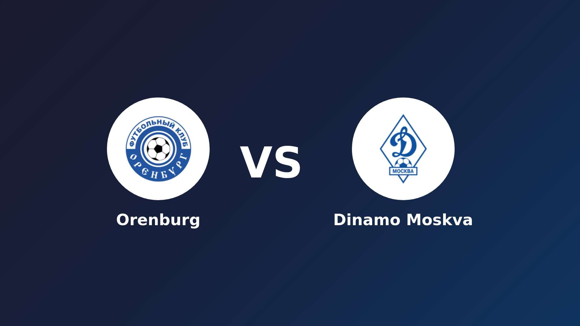 Orenburg vs Dinamo Moskva