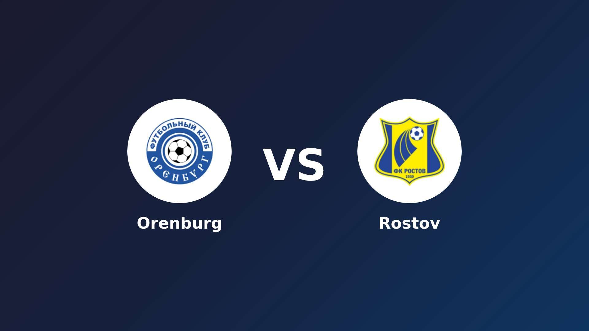 Orenburg vs Rostov