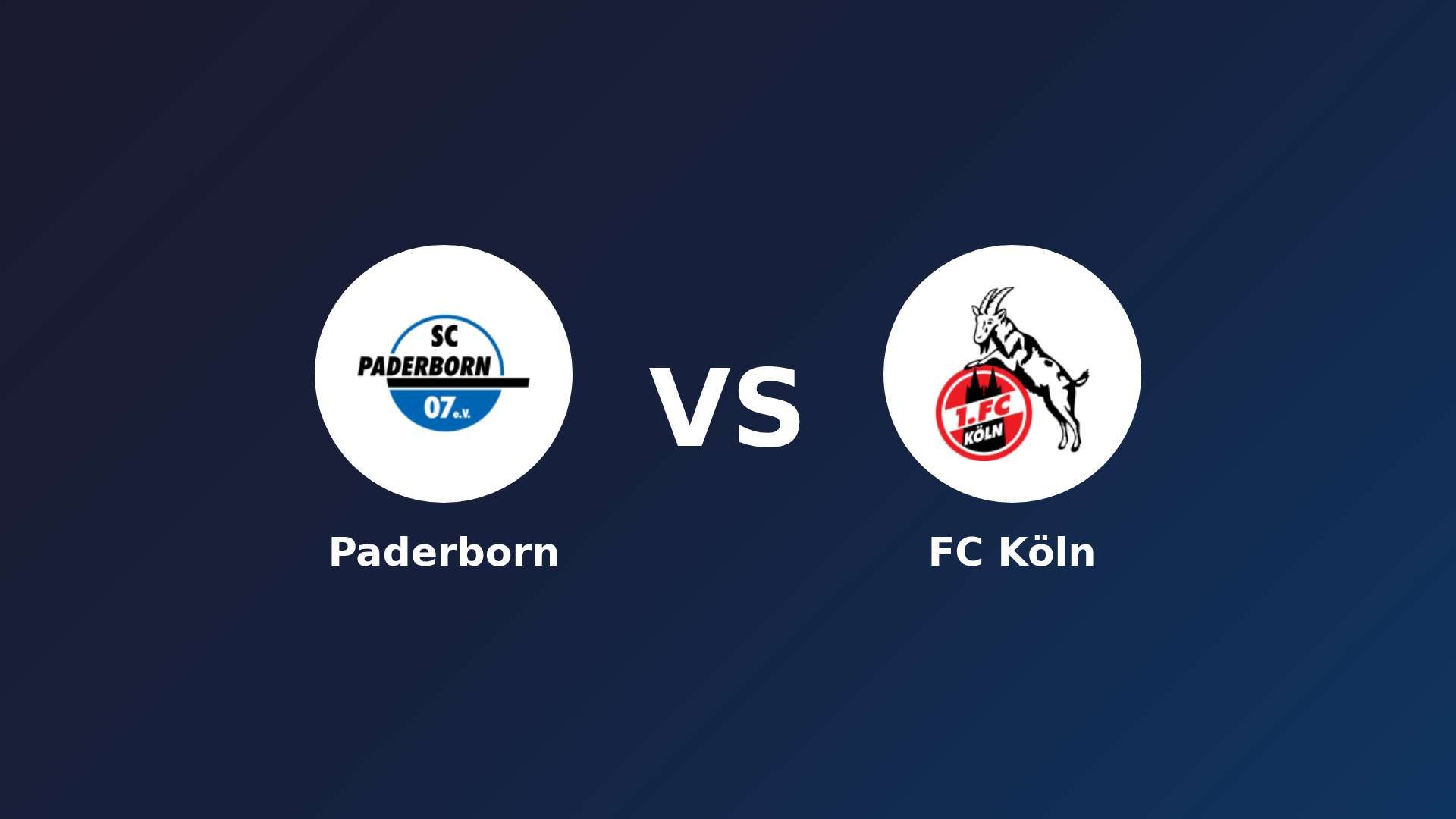 Paderborn vs FC Köln