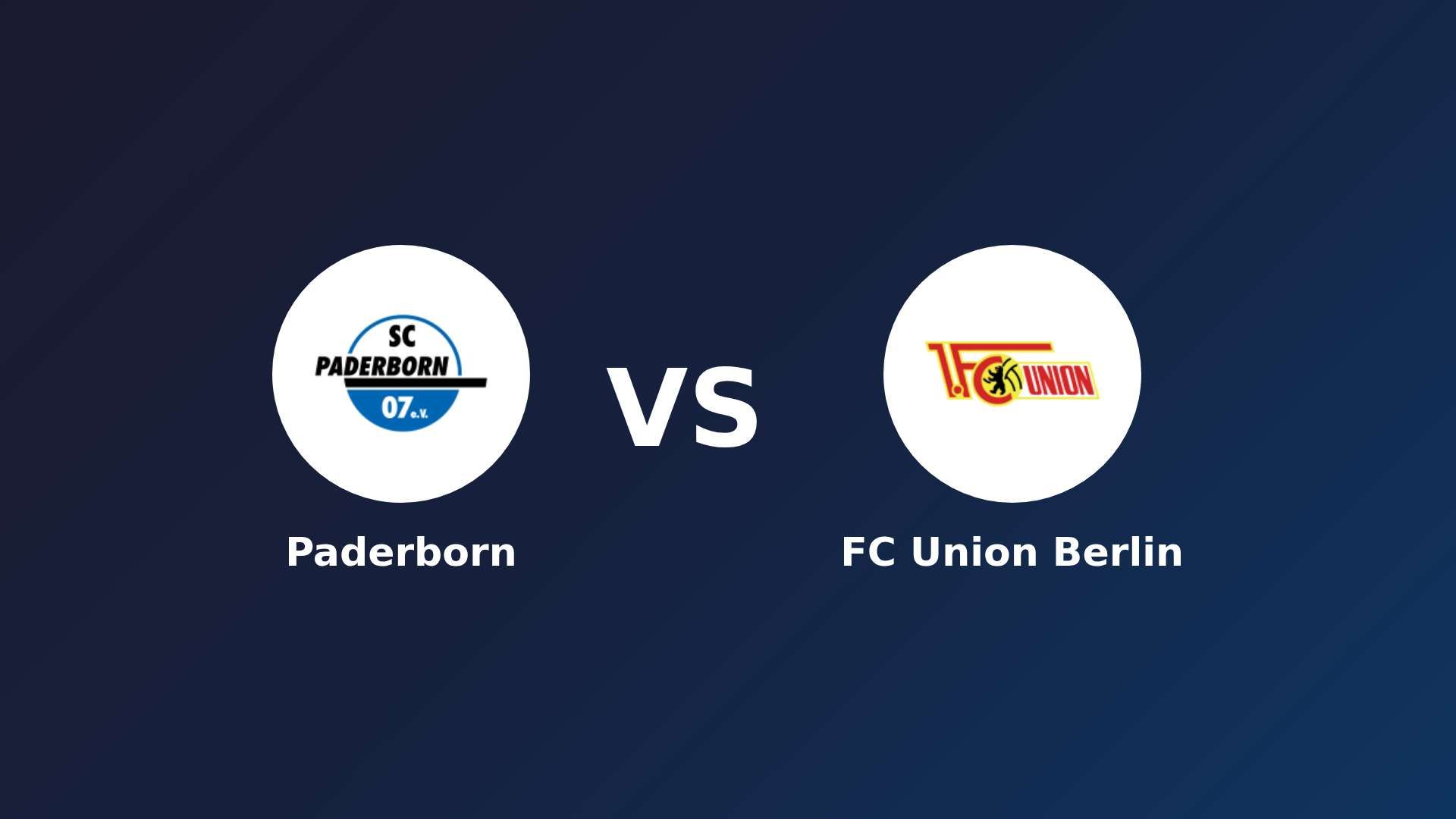 Paderborn vs FC Union Berlin