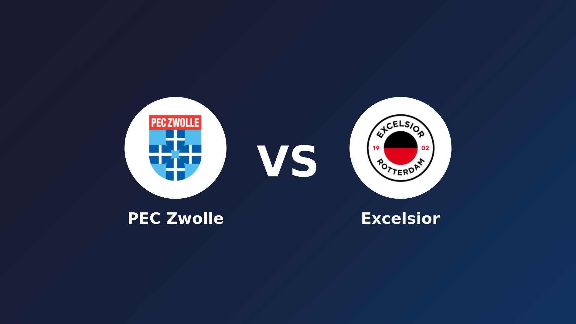 PEC Zwolle vs Excelsior