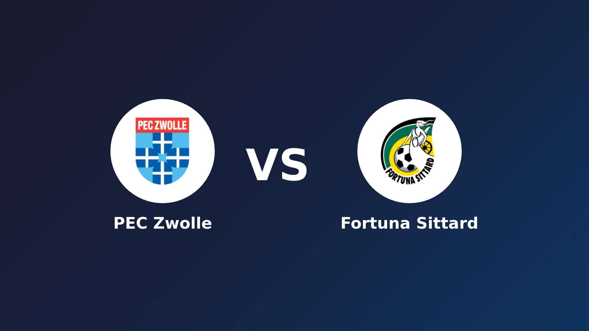 PEC Zwolle vs Fortuna Sittard