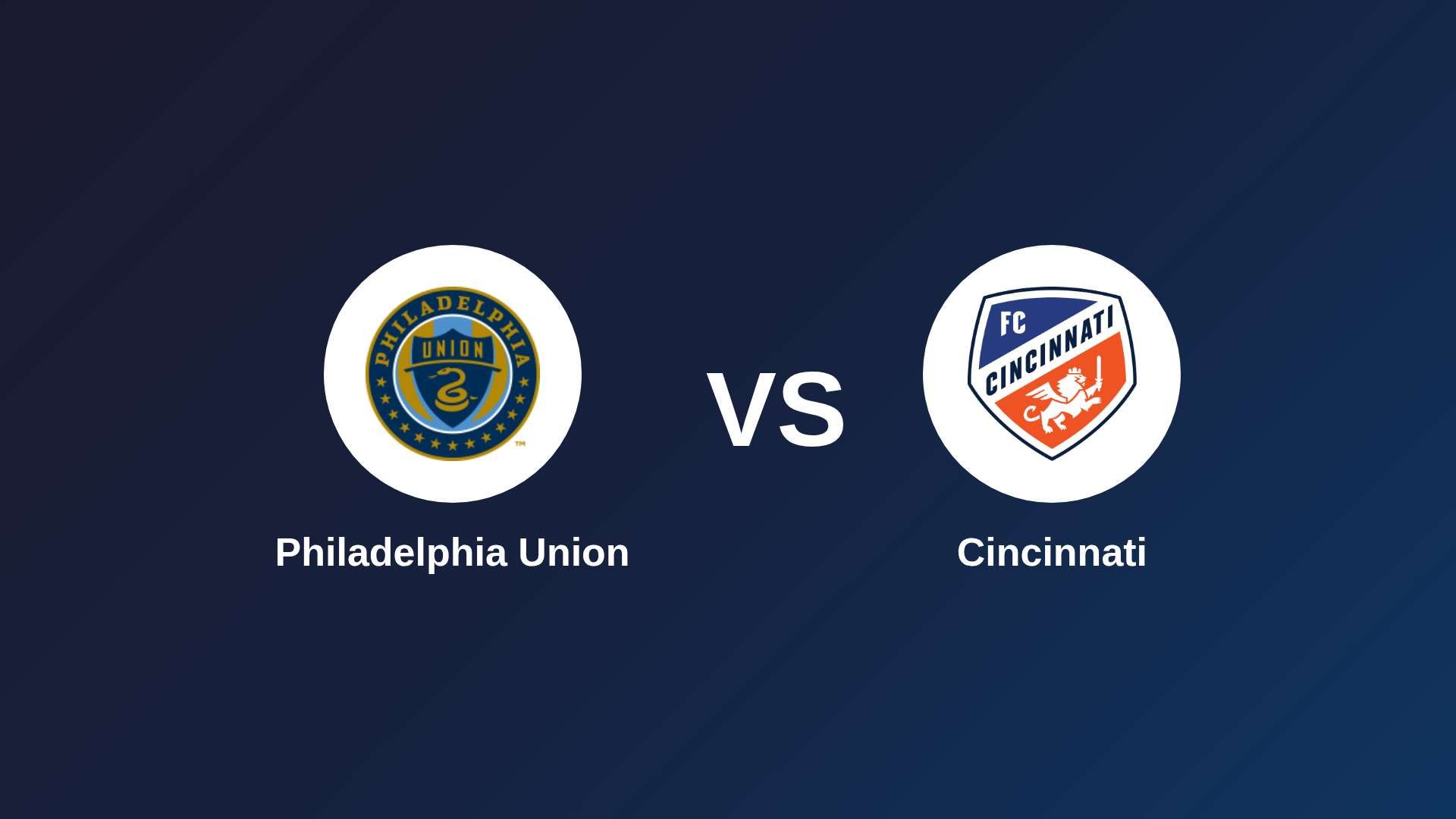 Philadelphia Union vs Cincinnati