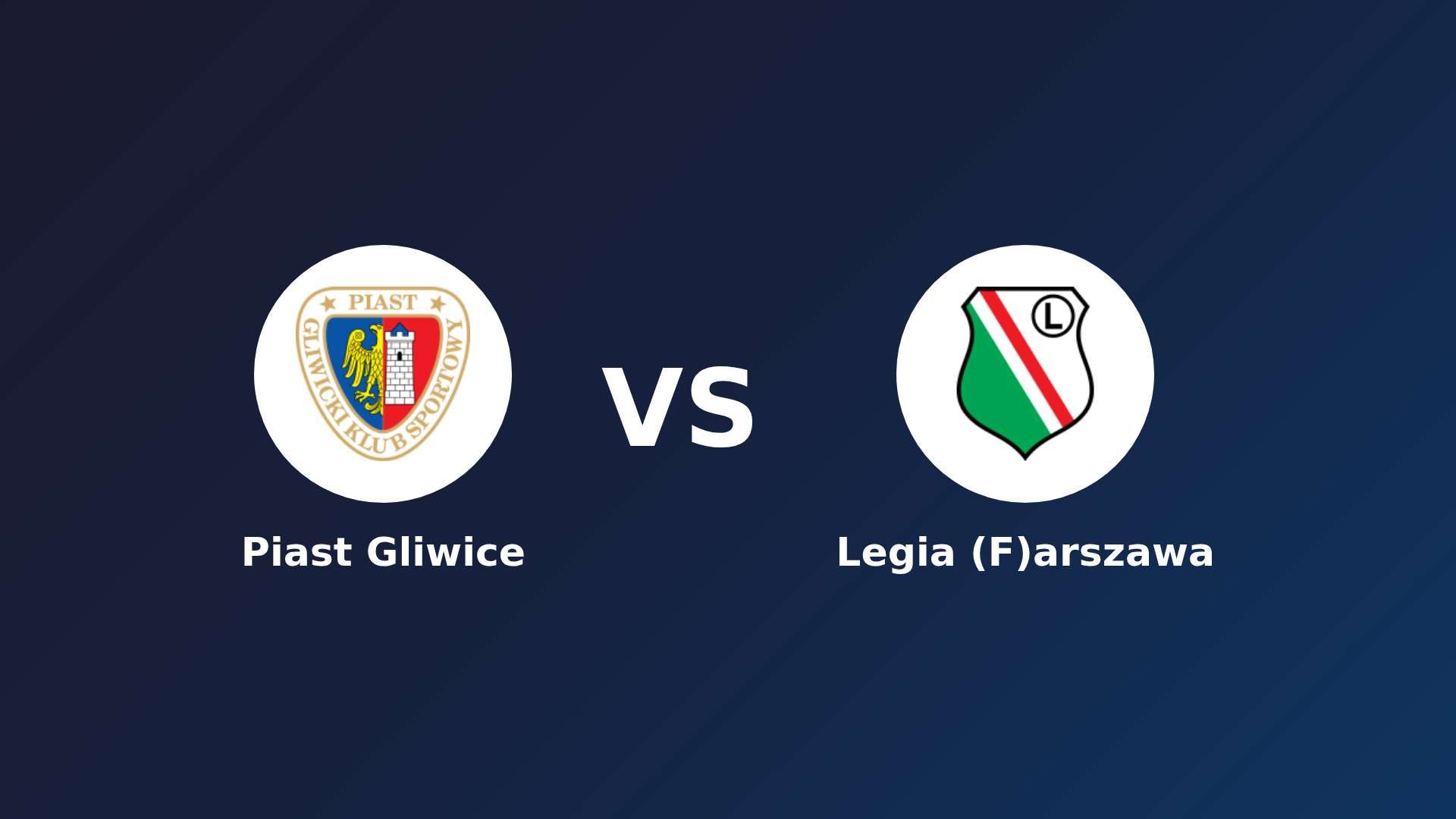 Piast Gliwice vs Legia (F)arszawa