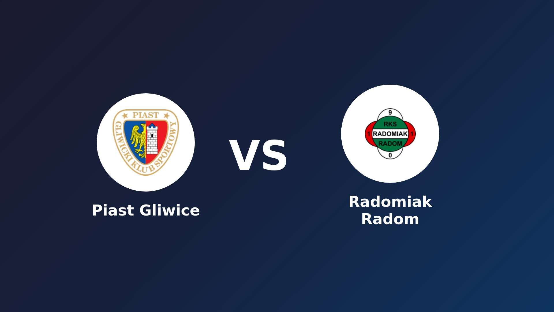 Piast Gliwice vs Radomiak Radom