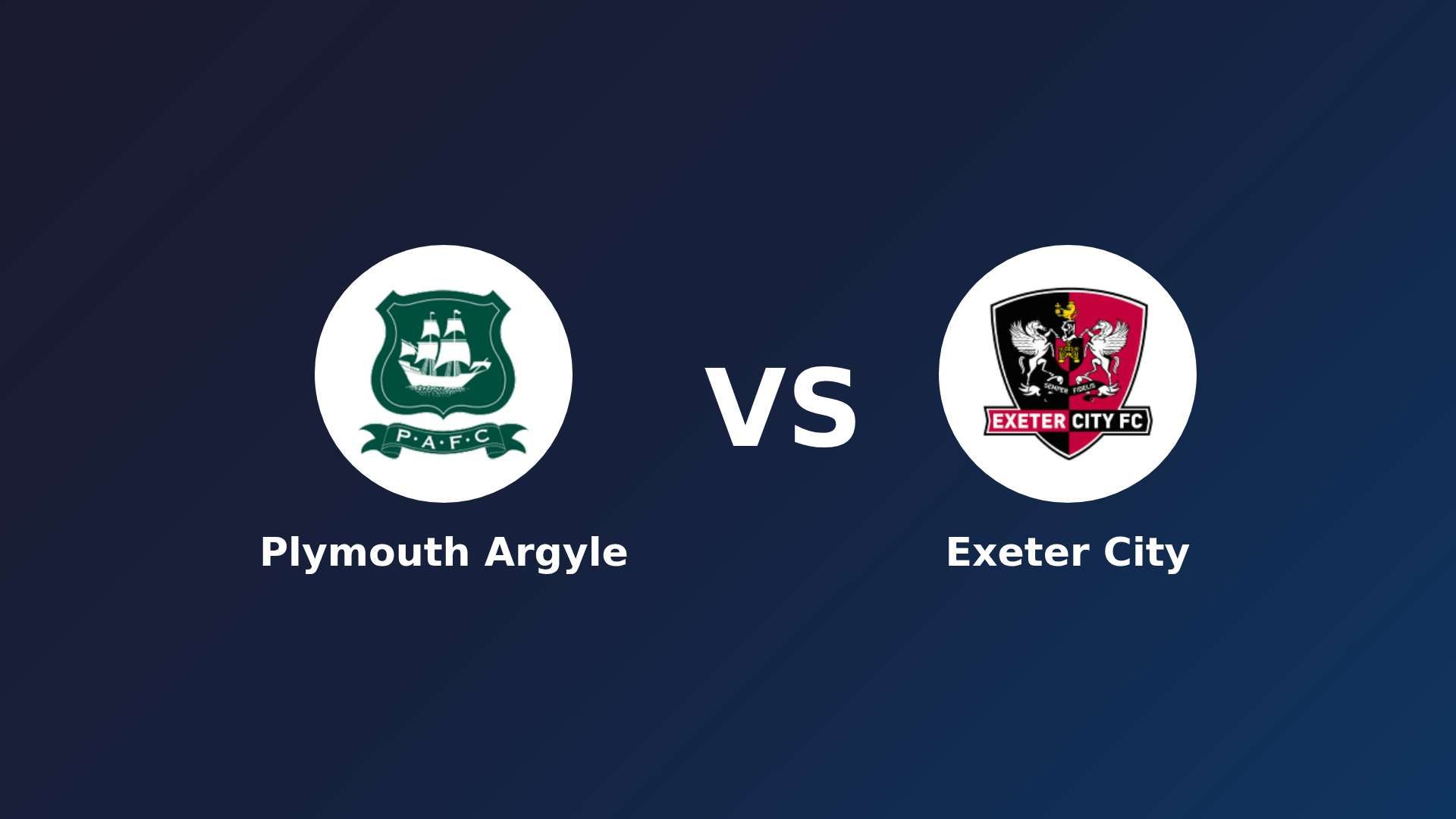 Plymouth Argyle vs Exeter City