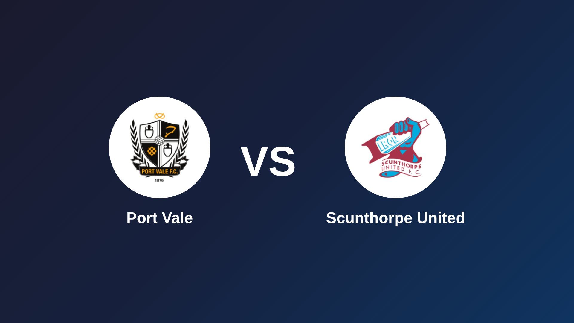 Port Vale vs Scunthorpe United