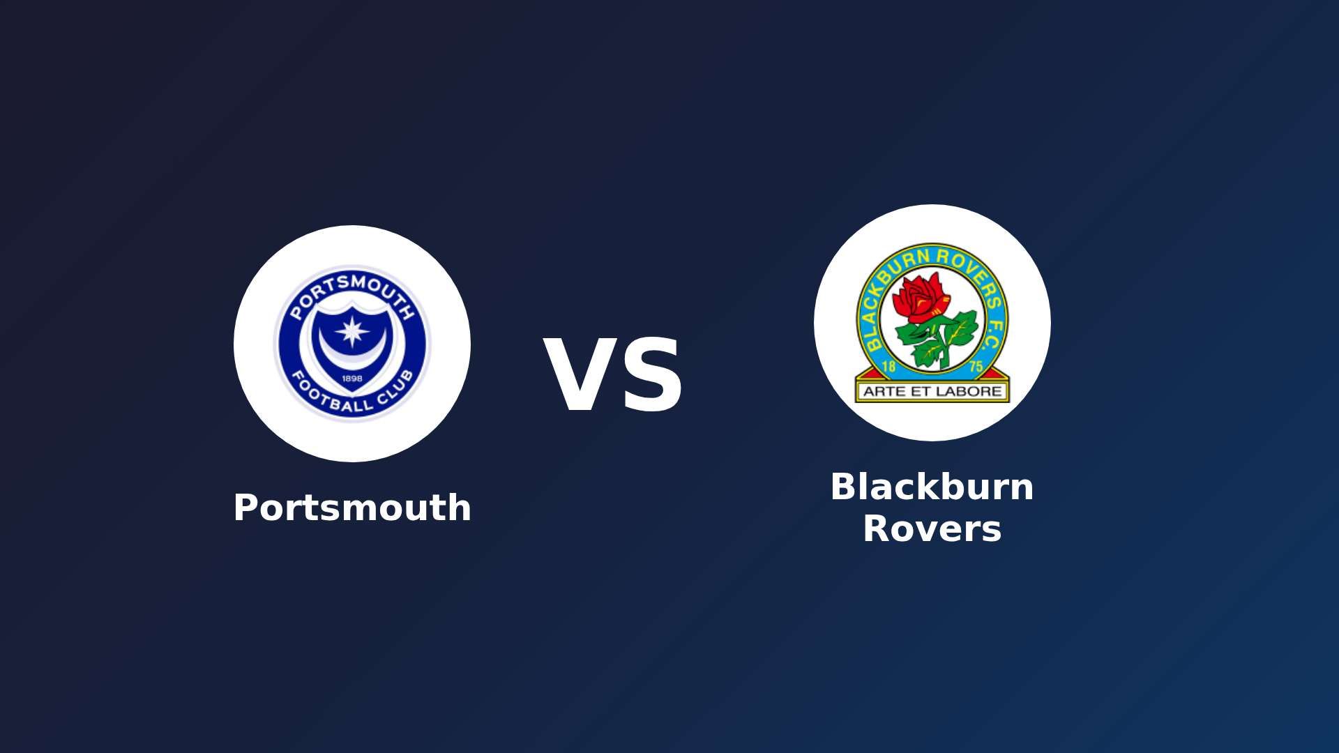 Portsmouth vs Blackburn Rovers