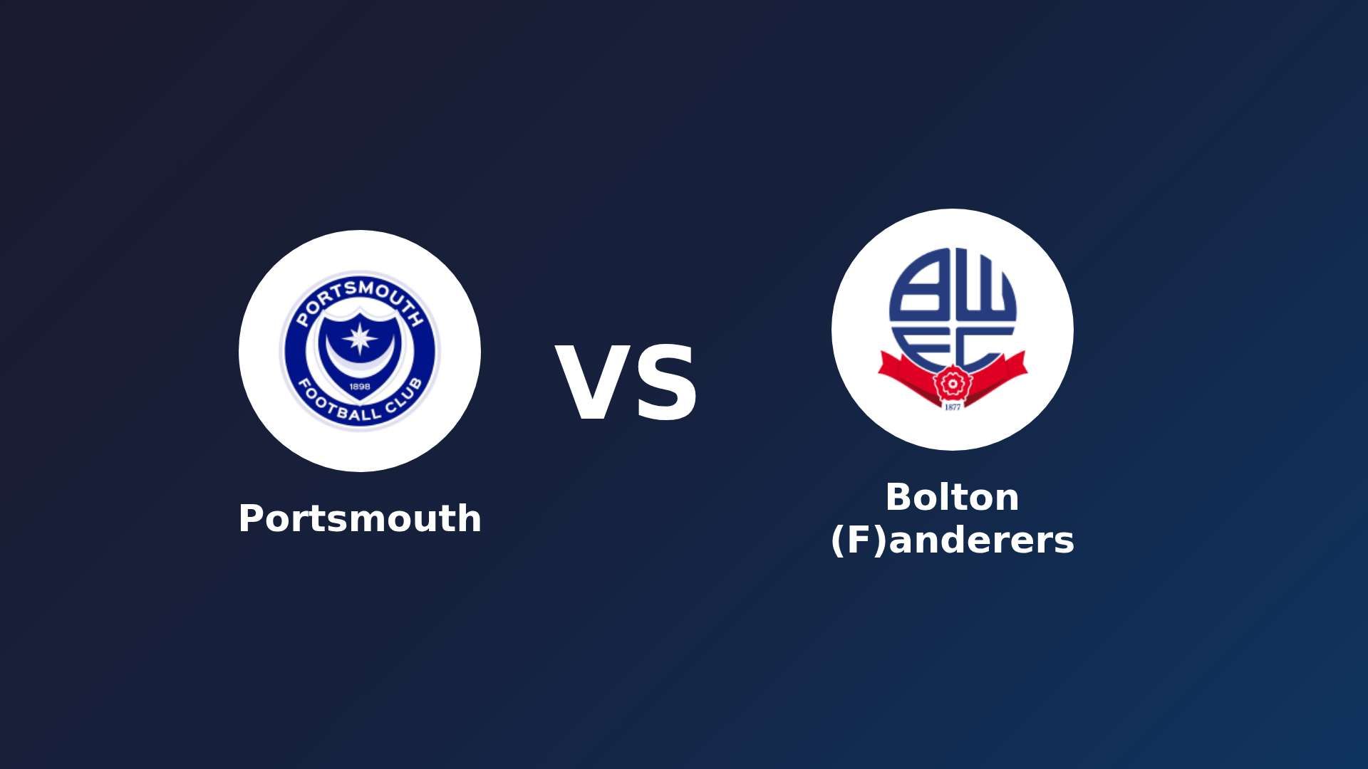 Portsmouth vs Bolton (F)anderers
