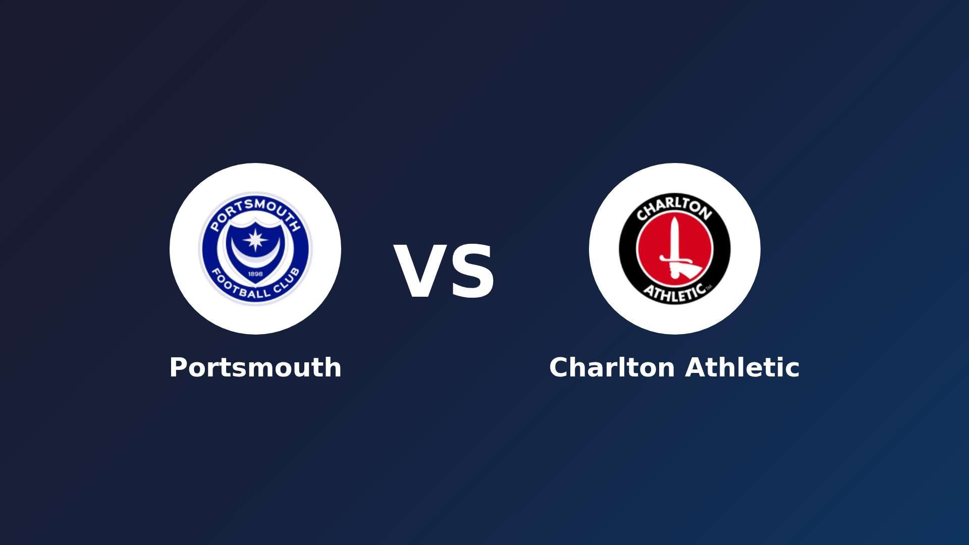 Portsmouth vs Charlton Athletic