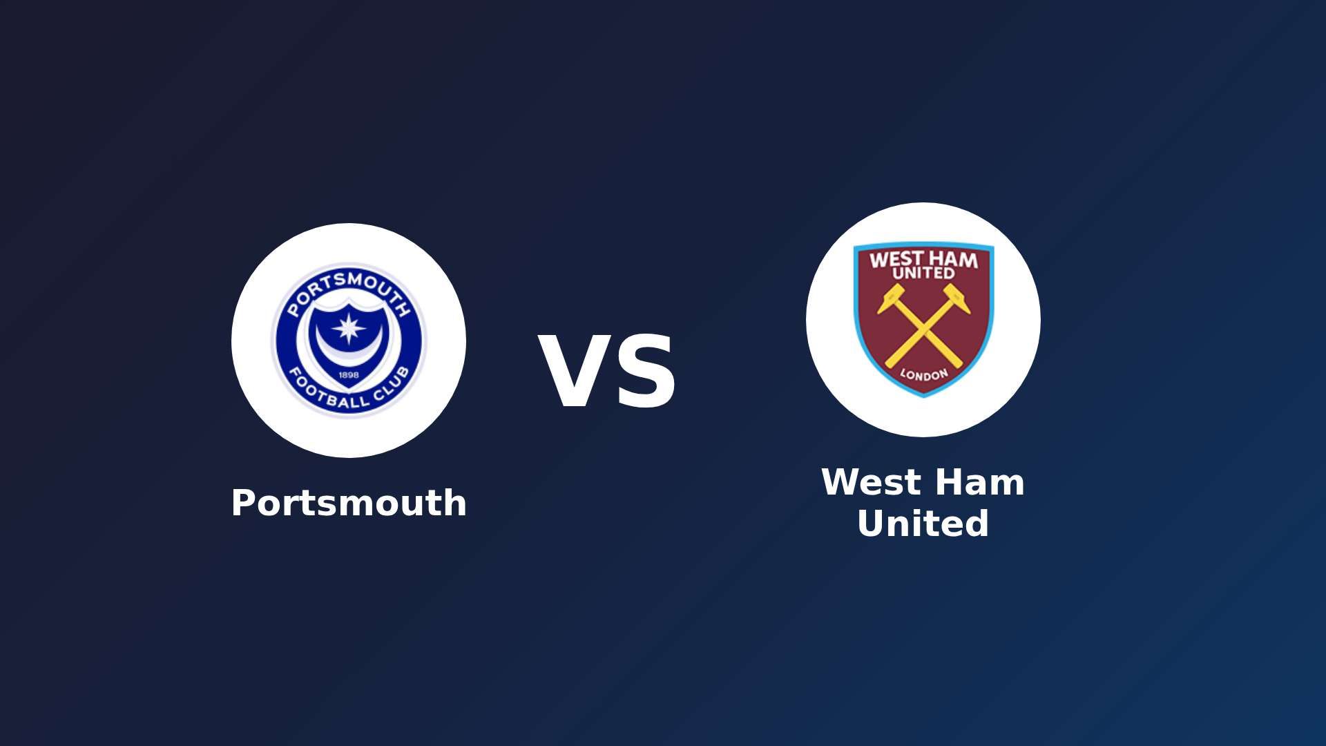Portsmouth vs (F)est Ham United