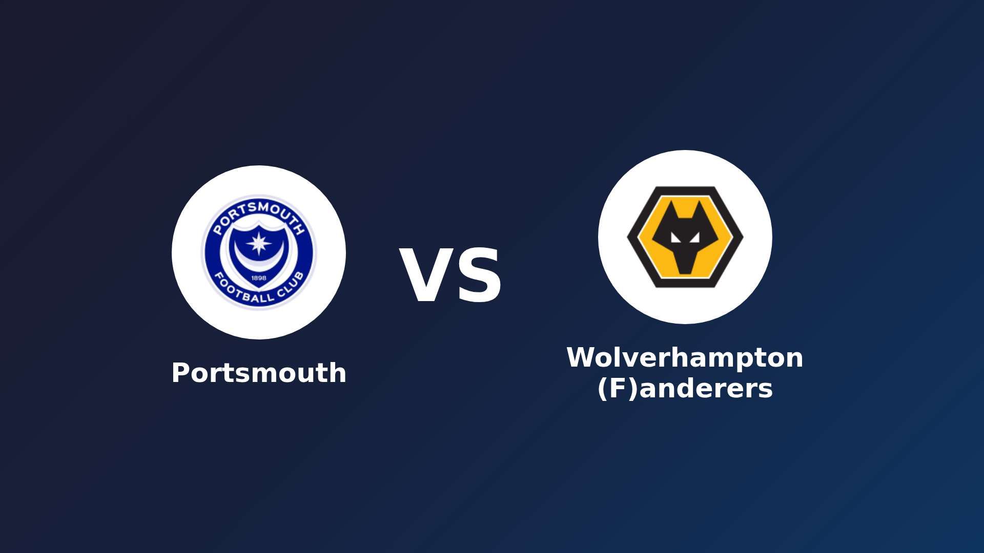 Portsmouth vs (F)olverhampton (F)anderers