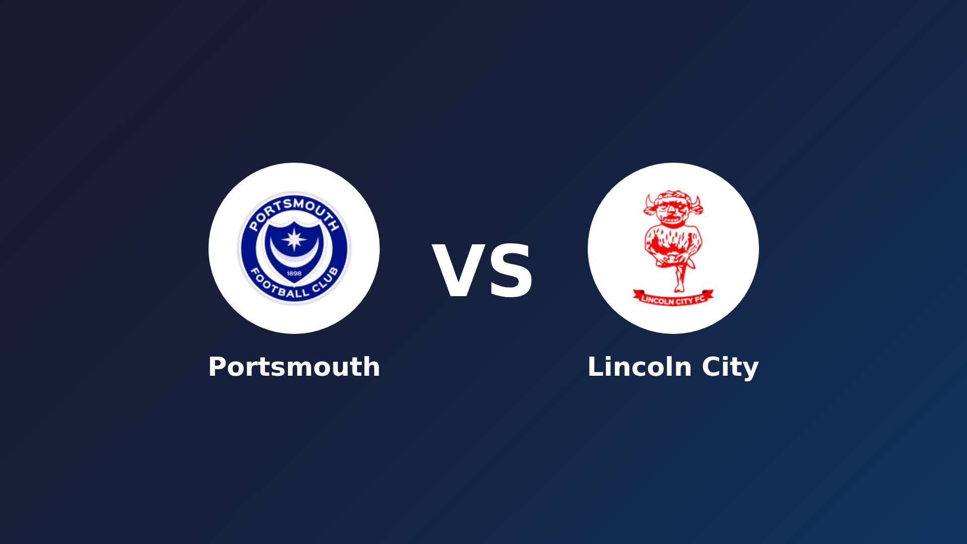Portsmouth vs Lincoln City