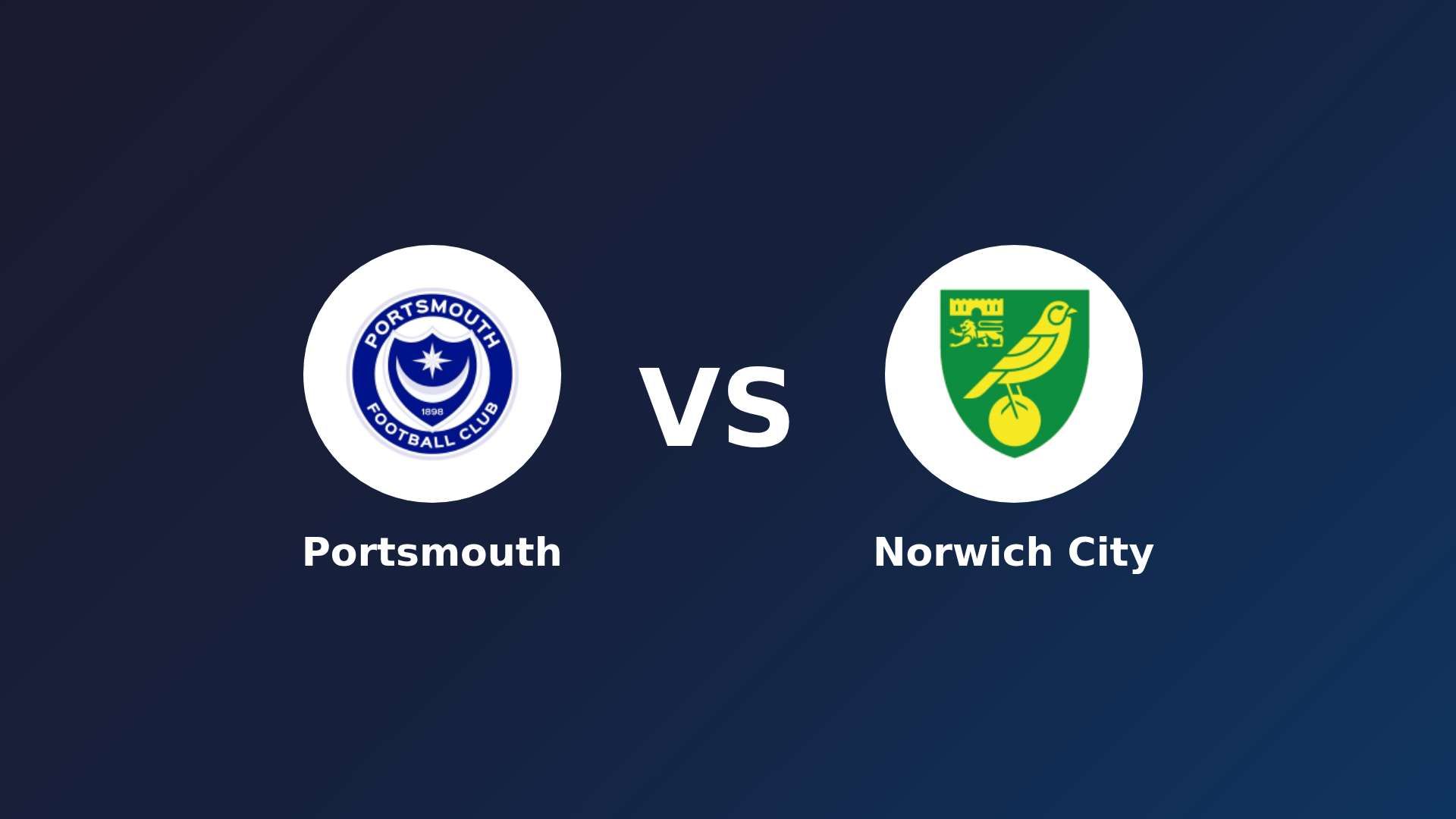 Portsmouth vs Norwich City