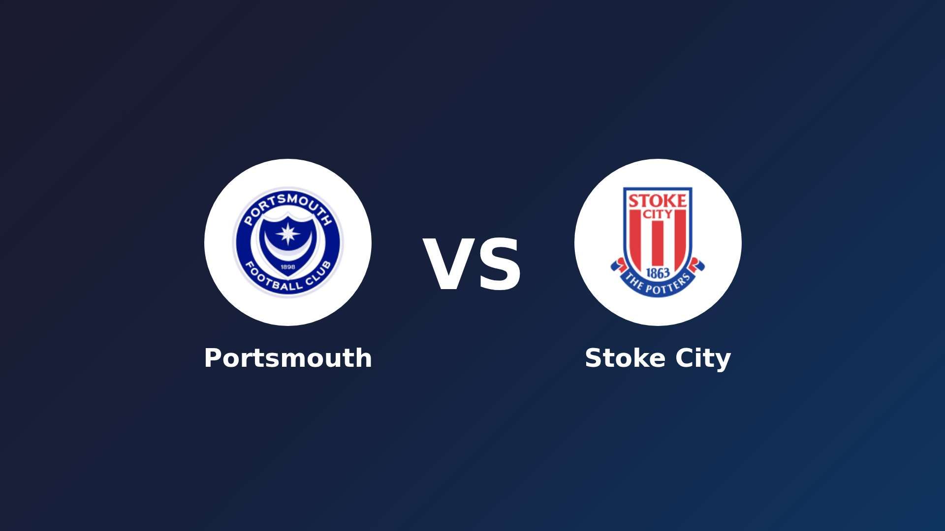 Portsmouth vs Stoke City