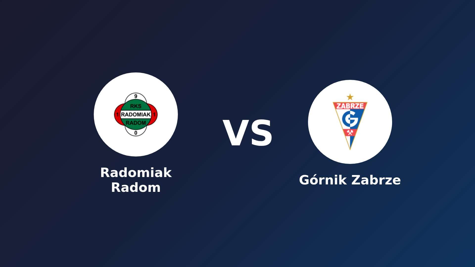 Radomiak Radom vs Górnik Zabrze