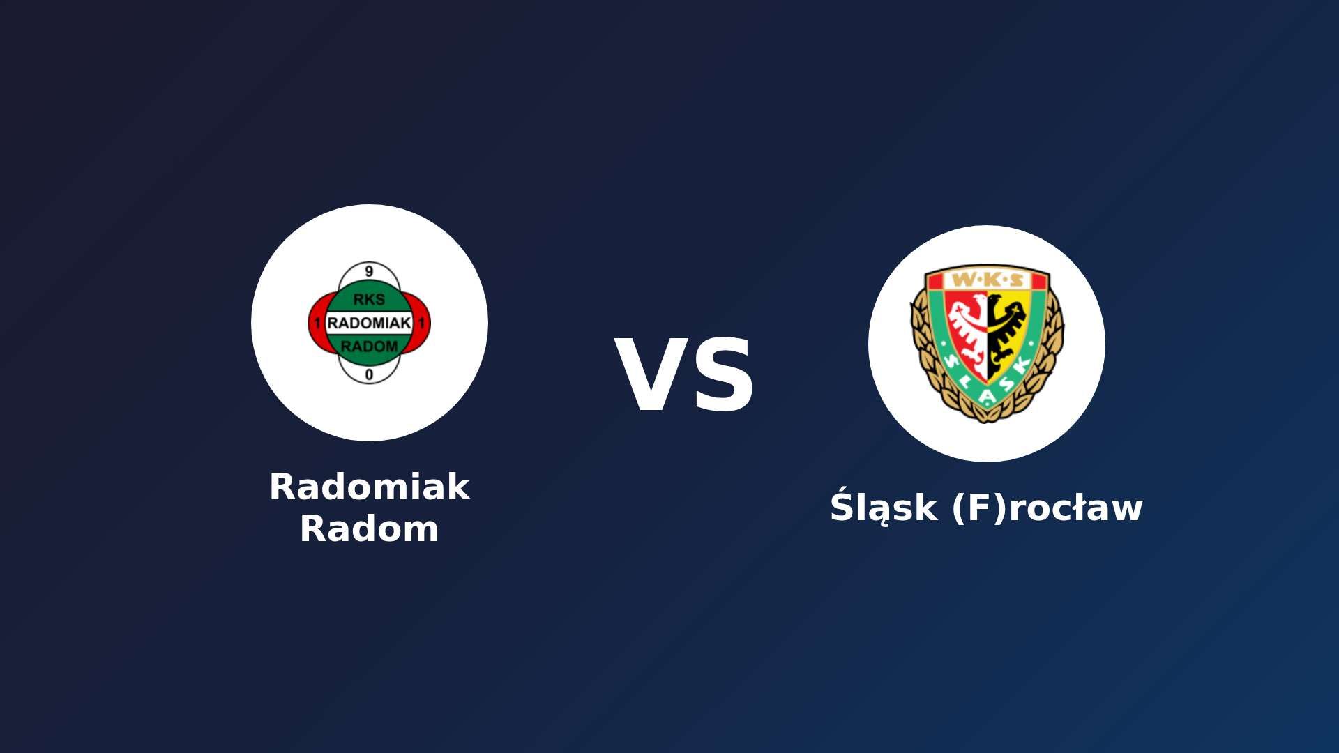 Radomiak Radom vs Śląsk (F)rocław