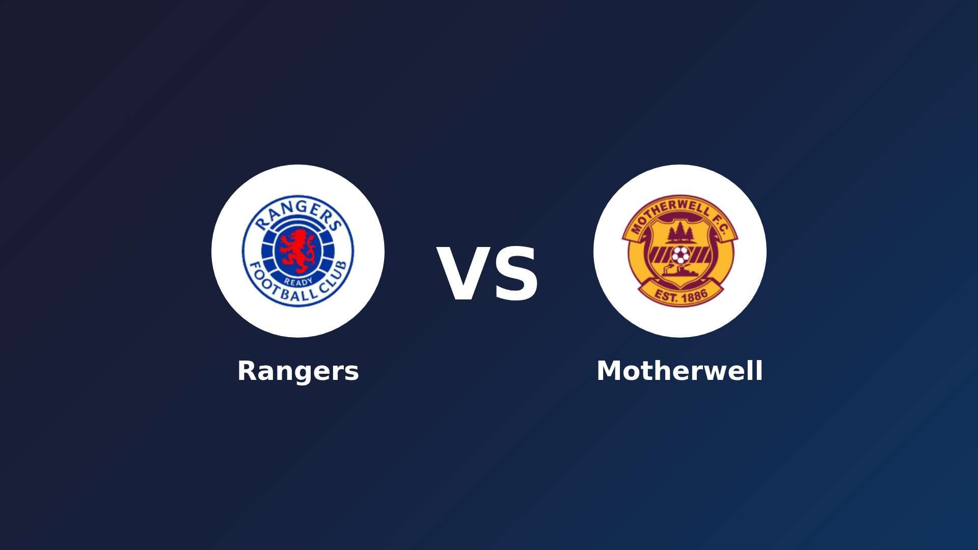 Rangers vs Motherwell