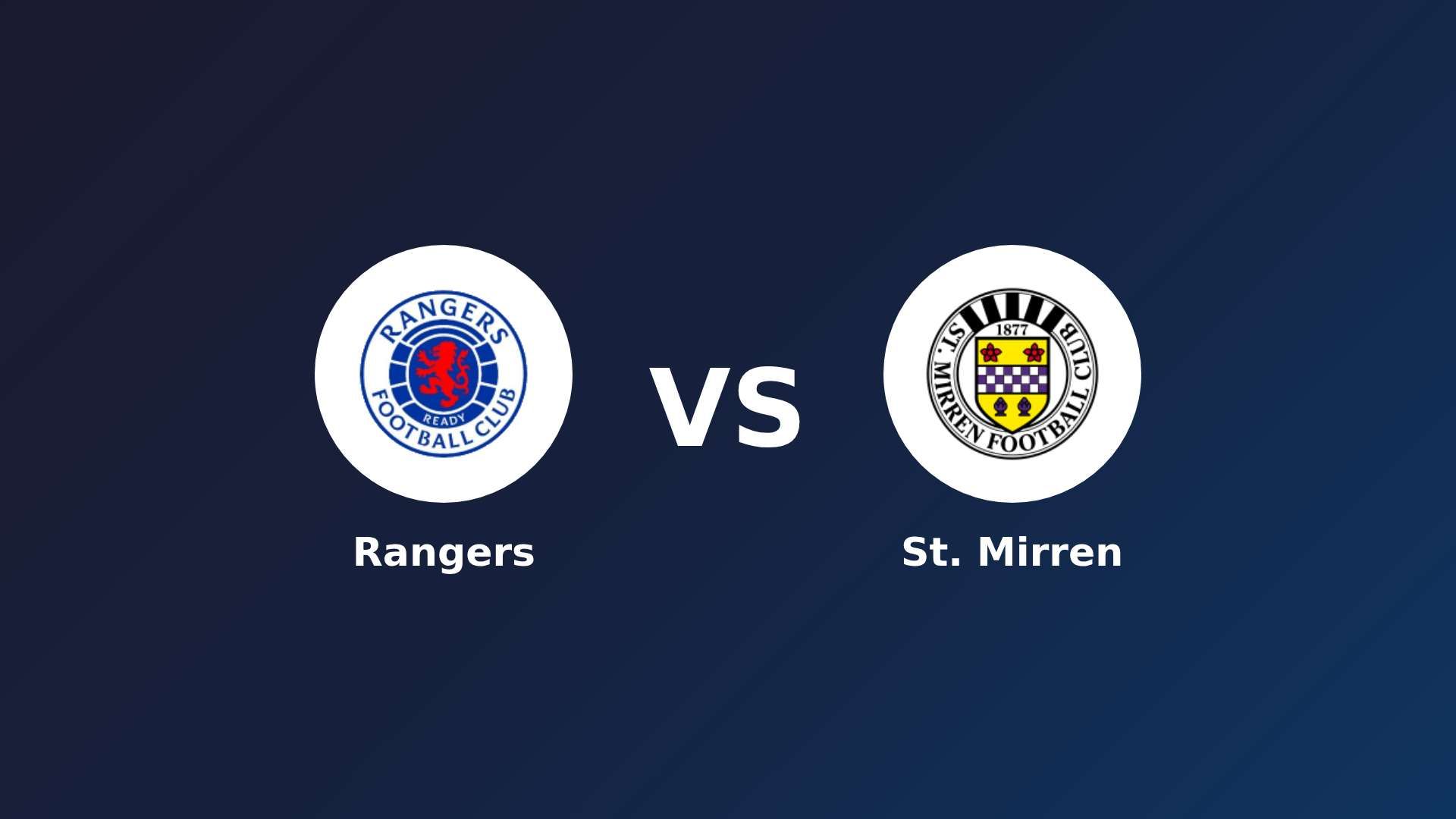 Rangers vs St. Mirren