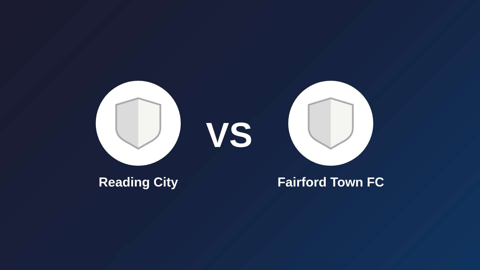 Reading City vs Fairford Town FC