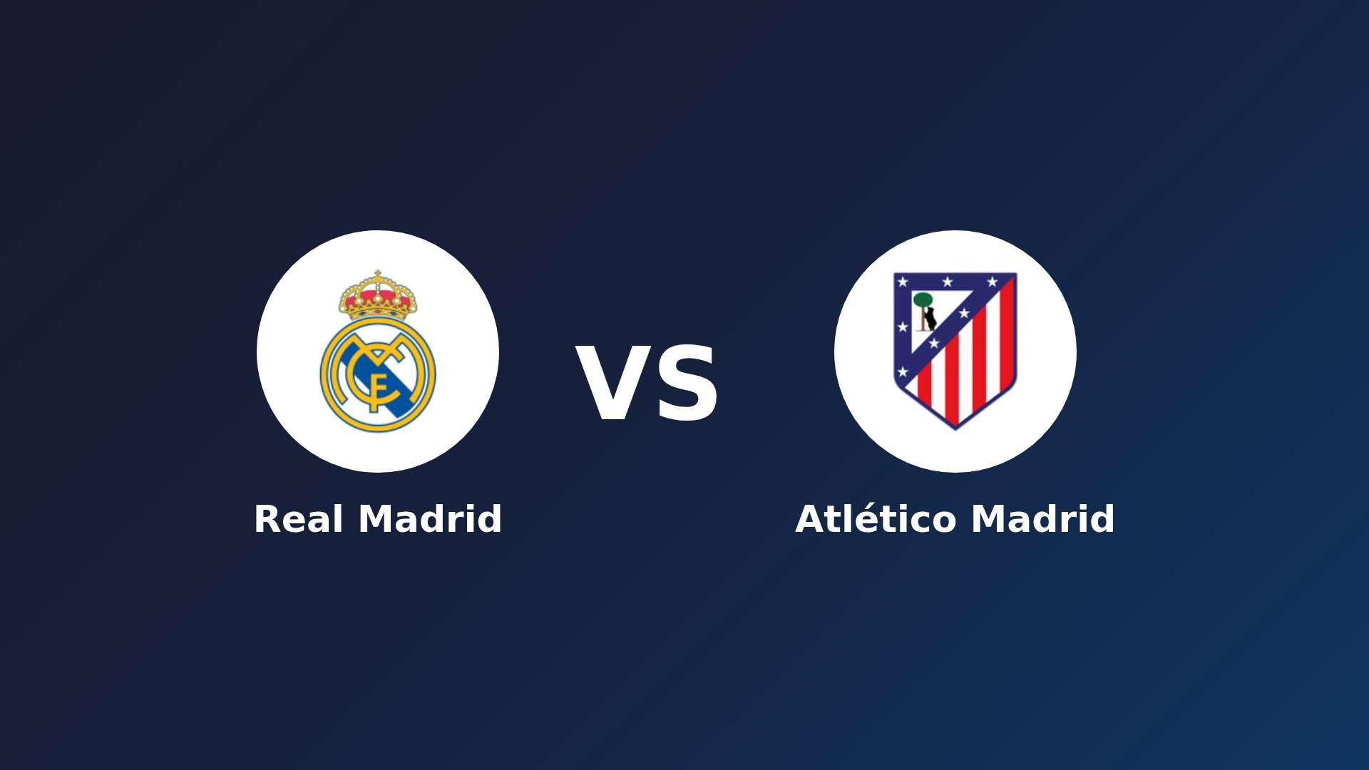 Real Madrid vs Atlético de Madrid