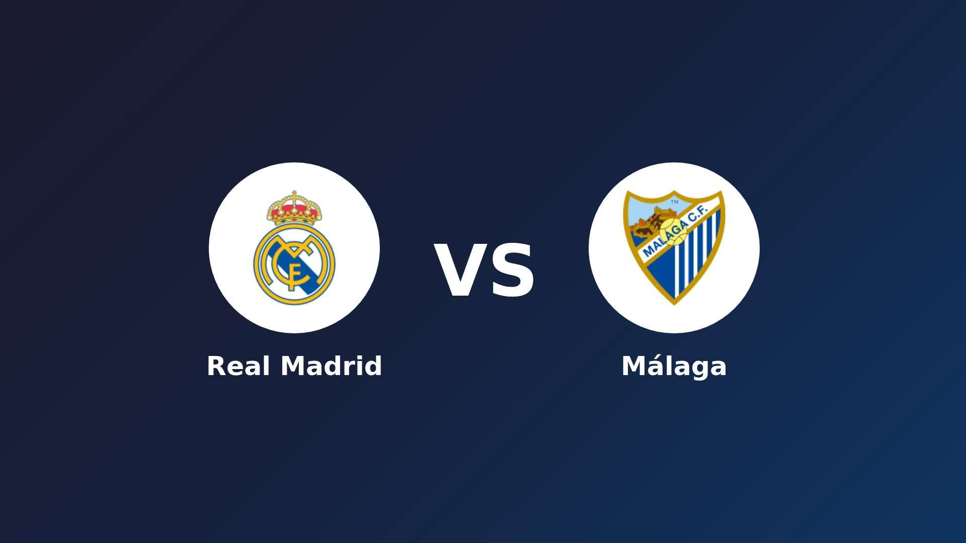 Real Madrid vs Málaga