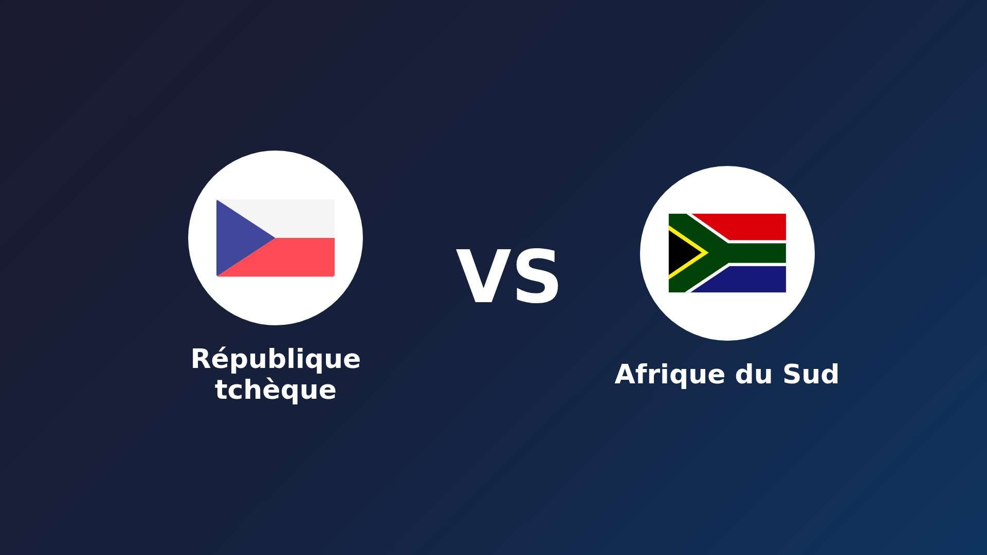 République tchèque vs Afrique du Sud