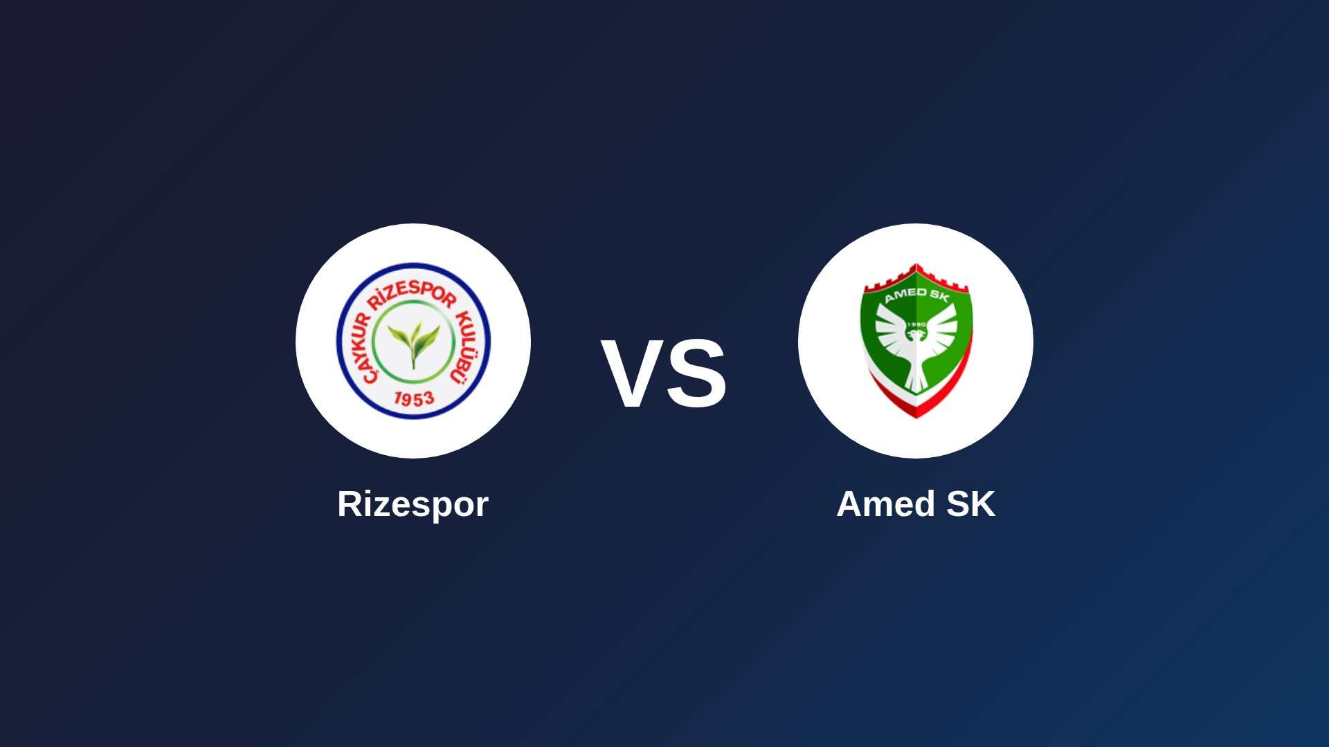 Rizespor vs Amed SK
