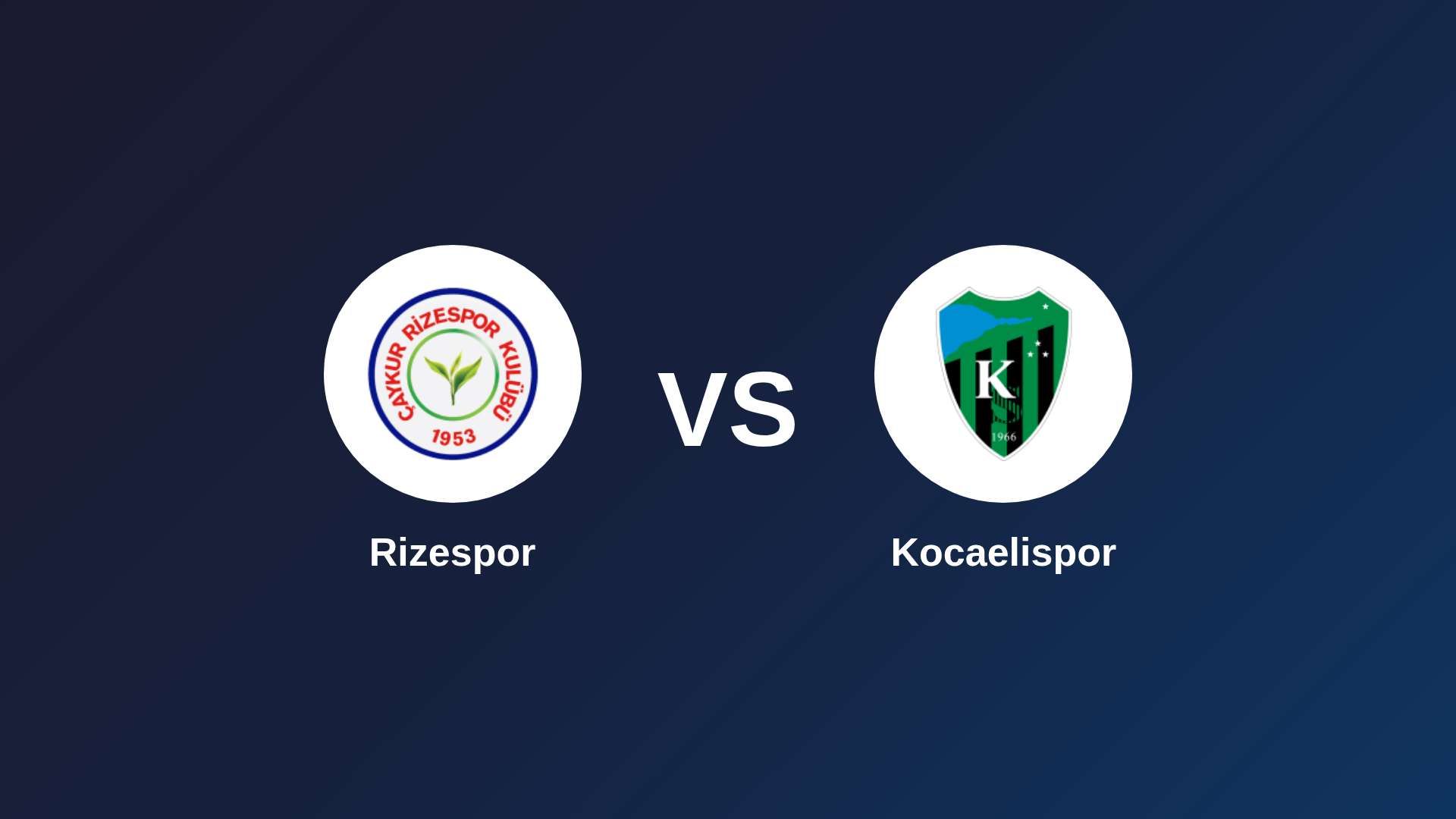 Rizespor vs Kocaelispor