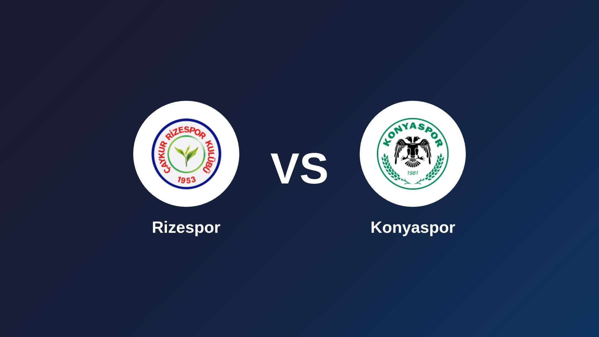 Rizespor vs Konyaspor