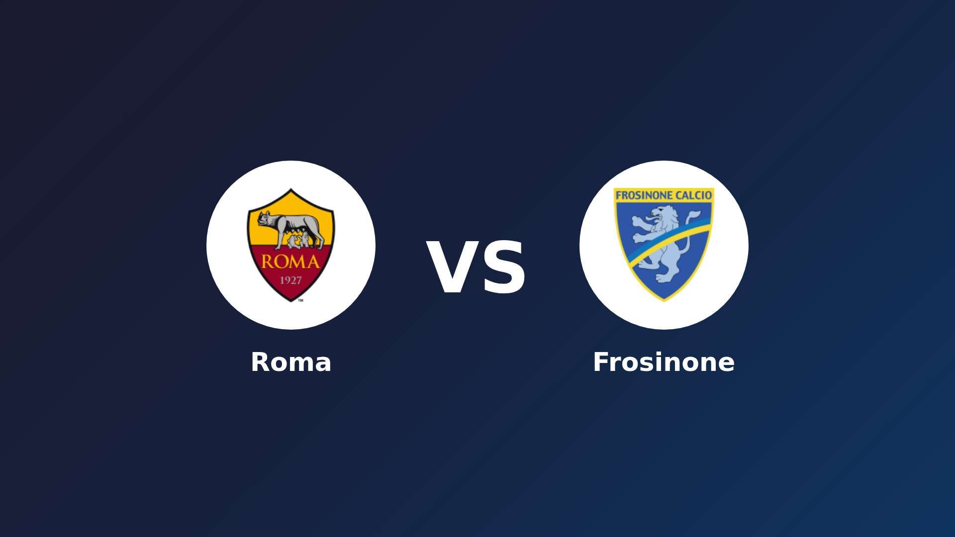 Roma vs Frosinone