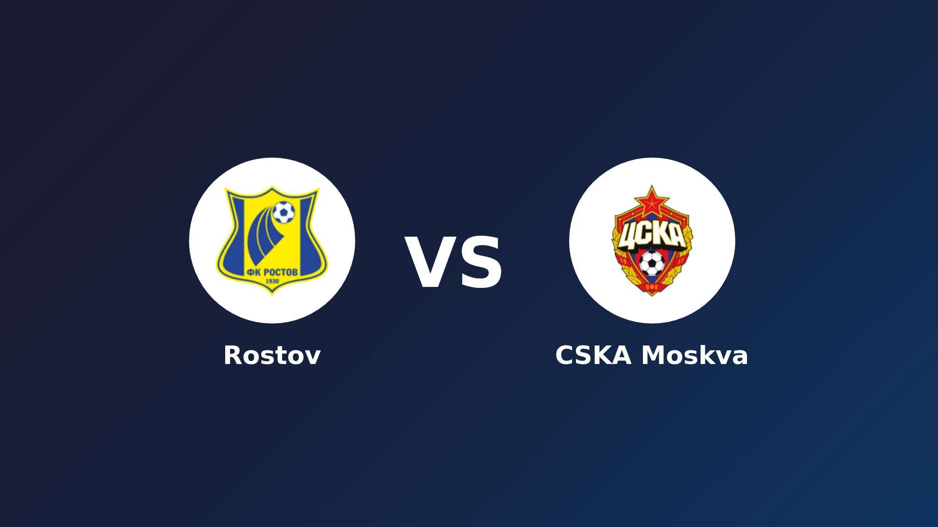 Rostov vs CSKA Moskva