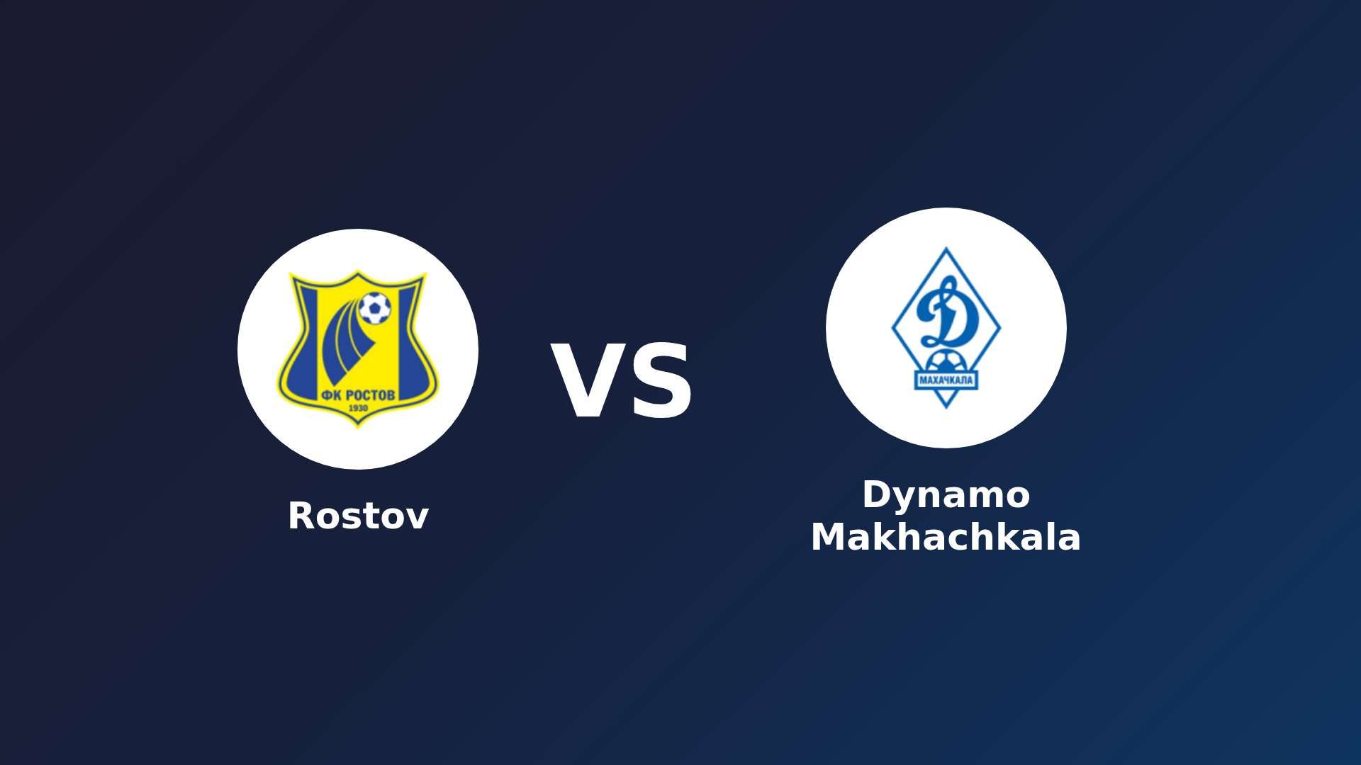 Rostov vs Dynamo Makhachkala