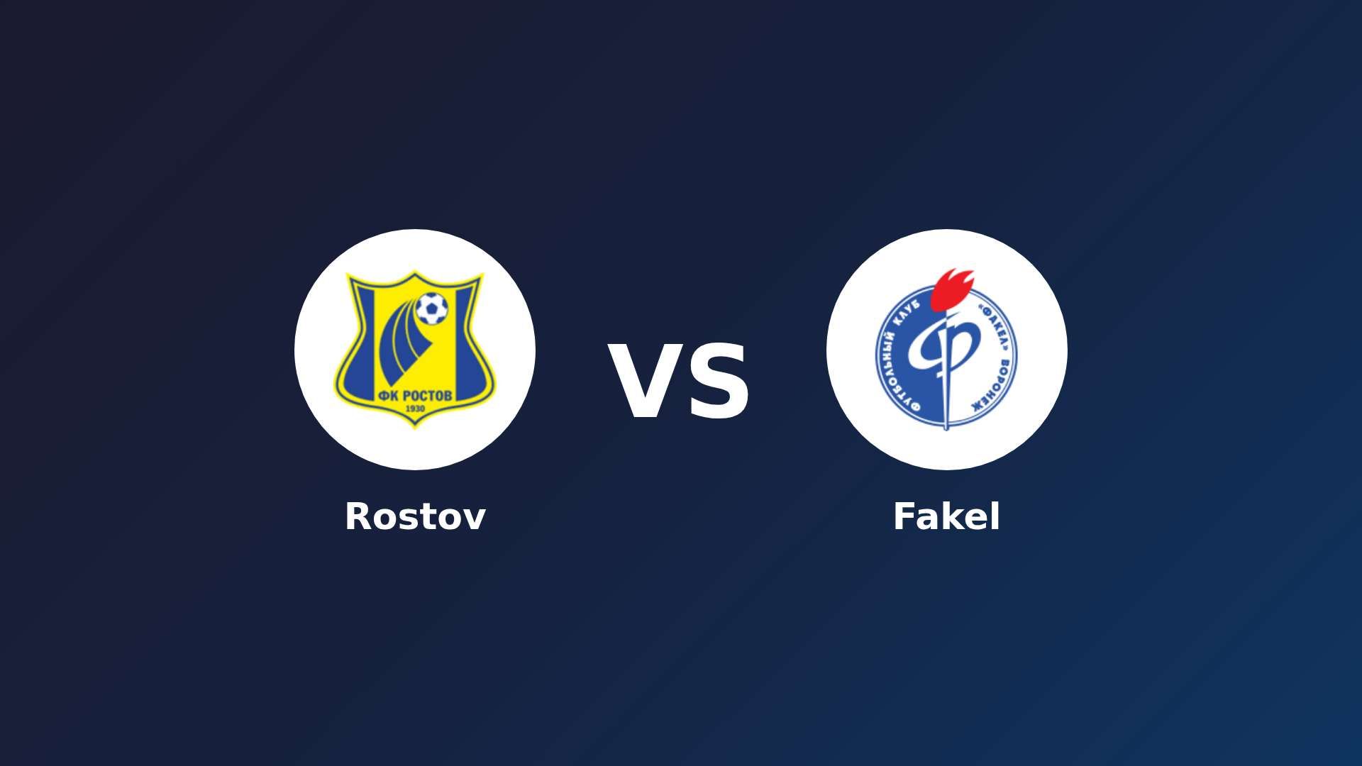 Rostov vs Fakel