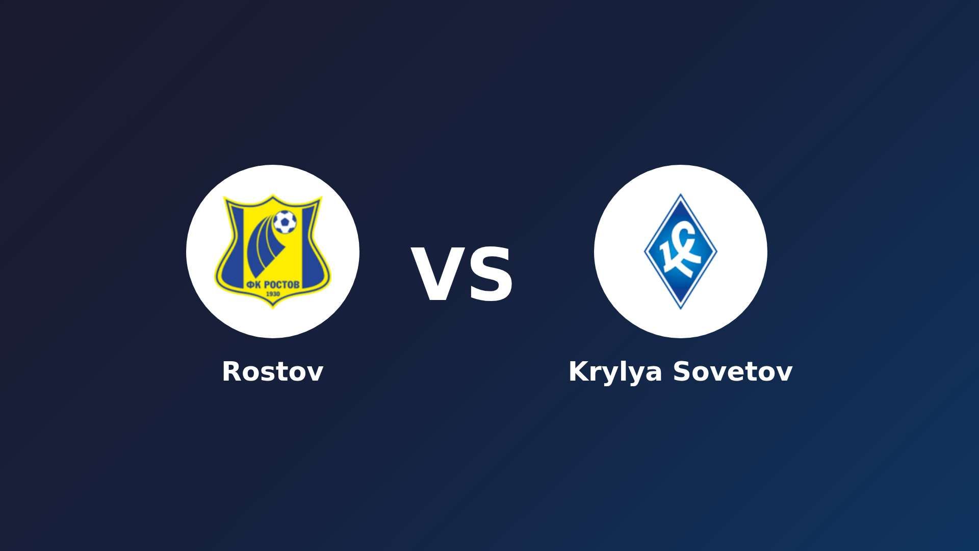 Rostov vs Krylya Sovetov